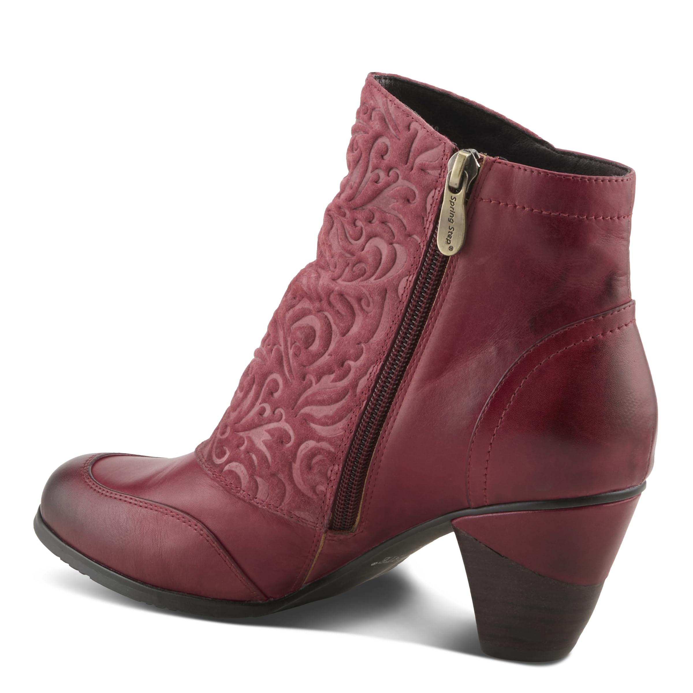 L’Artiste by Spring Step Women's Belgard Ankle Bootie - Comfortable Leather Booties for Women, Fashionable Low Heel Ankle Boots for Casual Wear, Office & Date Night Outfits