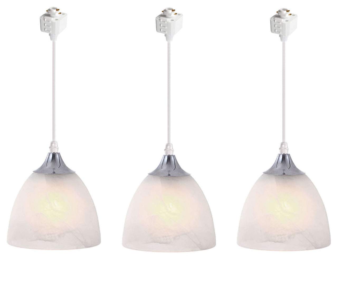 Kiven H-Type Track Mounted Pendant Lights for Kitchen Island - 3-Light Industrial Ceiling Lighting Fixture | Modern Dining Room & Bar Lighting Solution