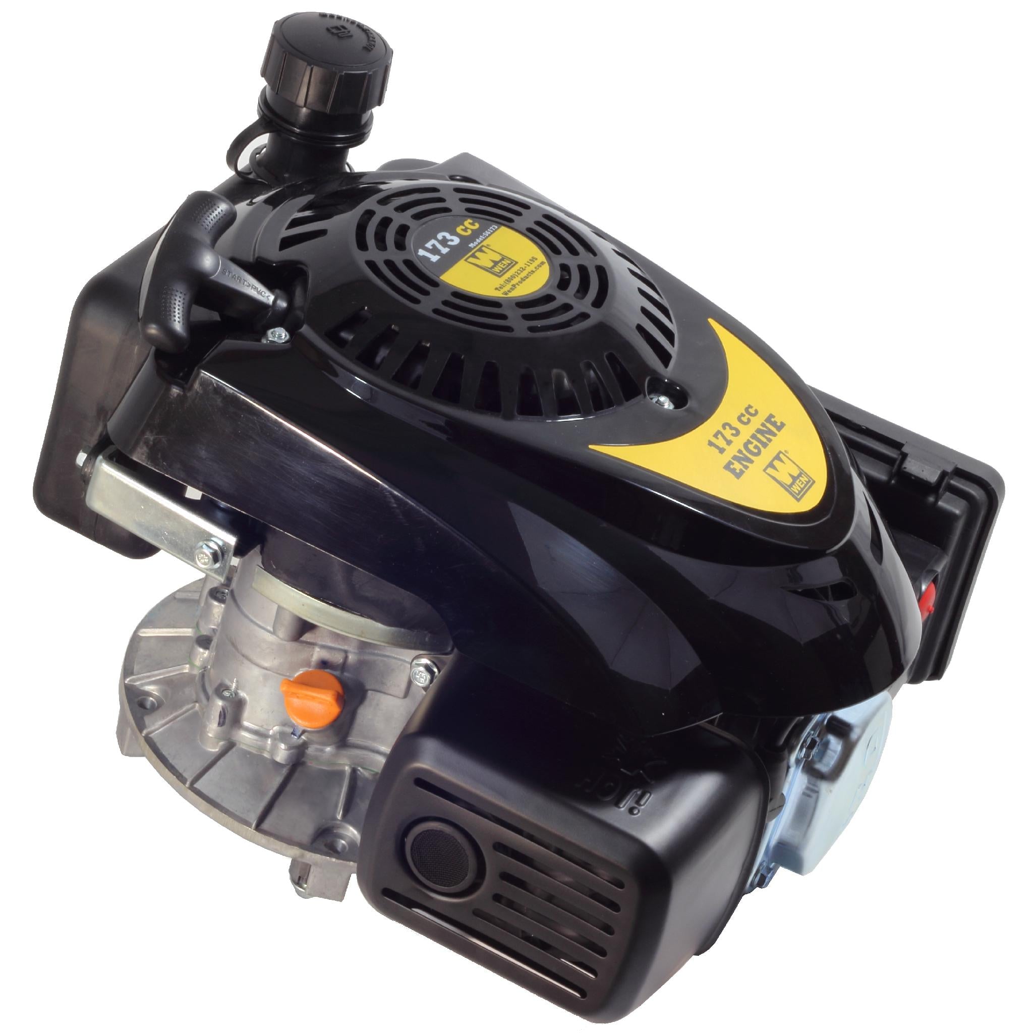 WEN 56173 173cc 6HP OHV Vertical Shaft Gas Engine CARB Compliant - Perfect for Powering Pressure Washers, Log Splitters & Lawn Equipment