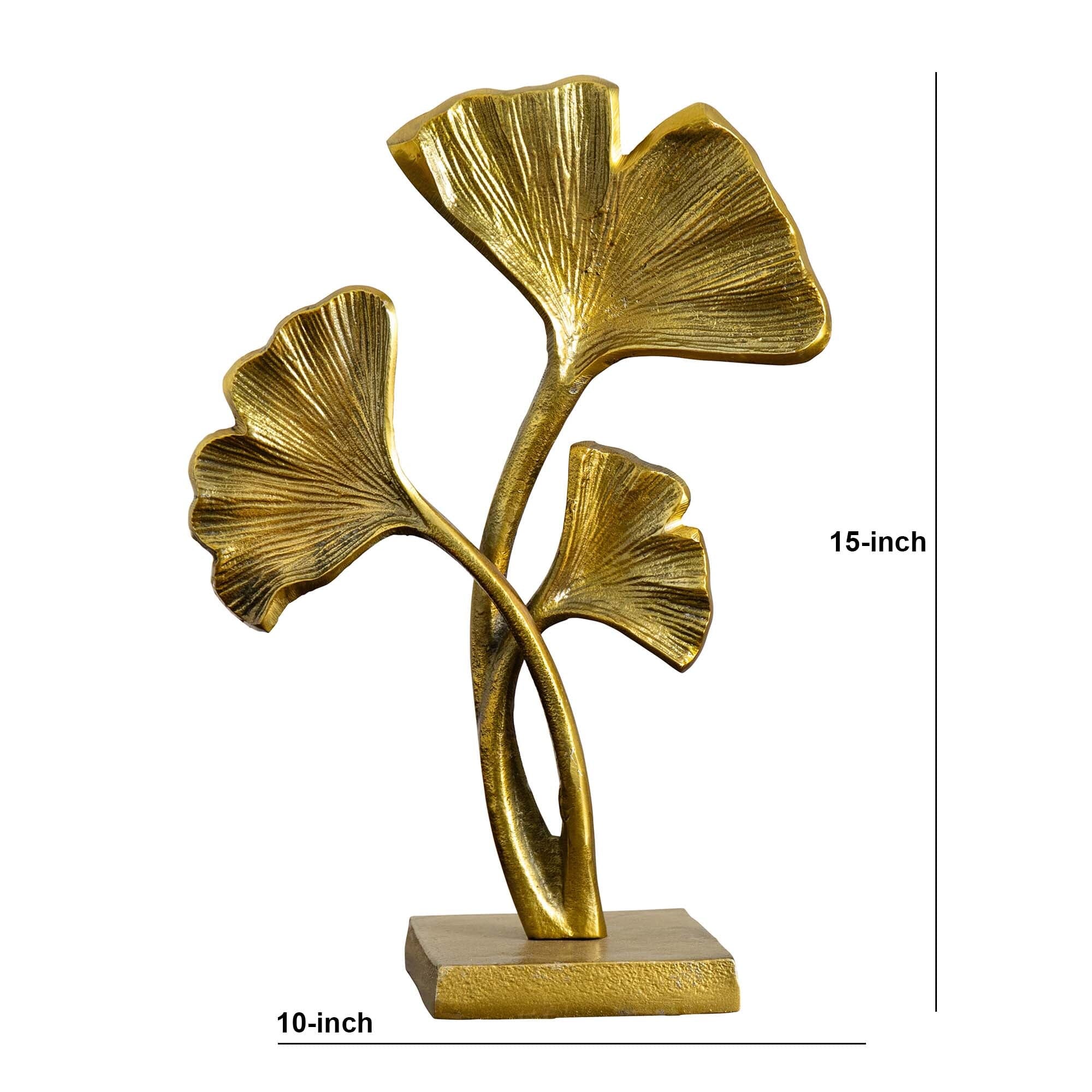 15K Gold Leaf Statue - Elegant Home Decor Accent for Living Room, Office & Gift Giving