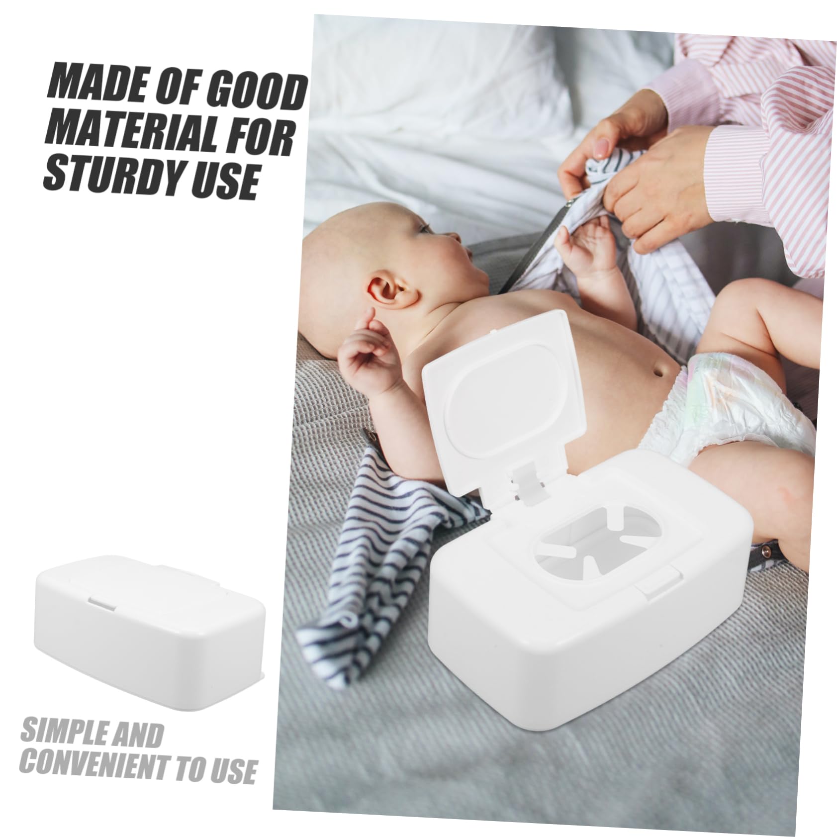 CIMAXIC 2-Pack Refillable Baby Wipe Dispenser - Portable Travel Wipes Case for Diaper Bag, Nursery, Living Room & Kitchen - Ideal for On-the-Go Parents & Home Use