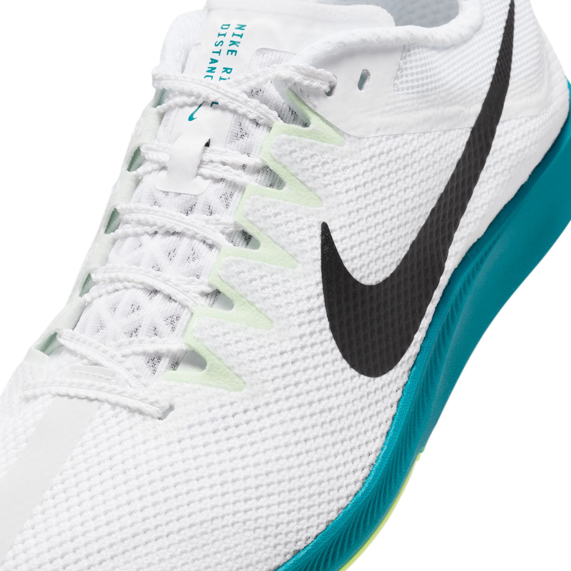 Unisex Nike Zoom Rival Distance Running Shoes - White/Black/Bright Spruce/Vapor Green - Perfect for Track, Cross Country & Road Running