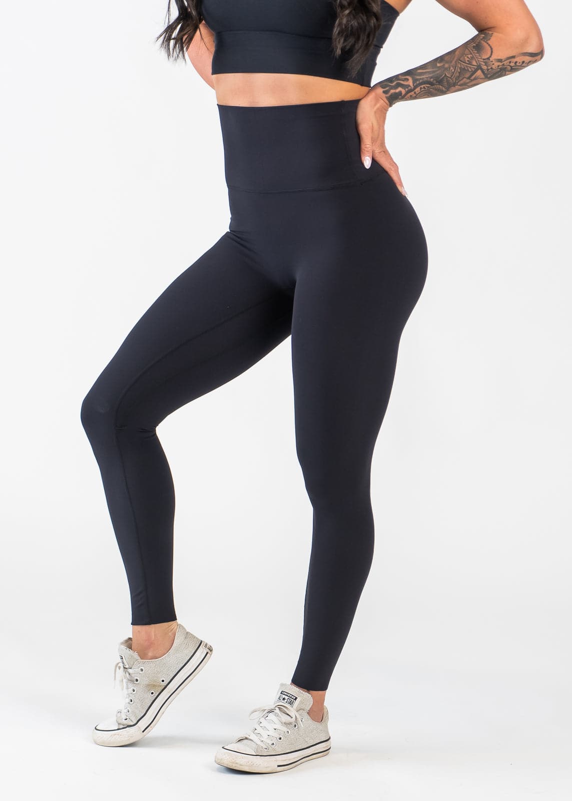 NKD High Waist Yoga Pants for Women - Tummy Control Workout Leggings - Black | Perfect for Gym, Running & Everyday Wear