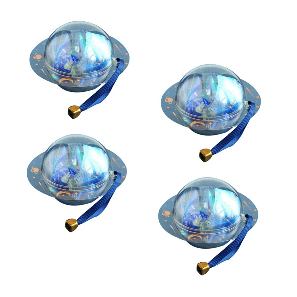 Amosfun 4-Piece Planet Shaped Candy Gift Box Set - Clear Plastic Wedding Party Favor Containers for Chocolates & Treats - Perfect for Wedding Favors, Birthday Parties & Baby Showers