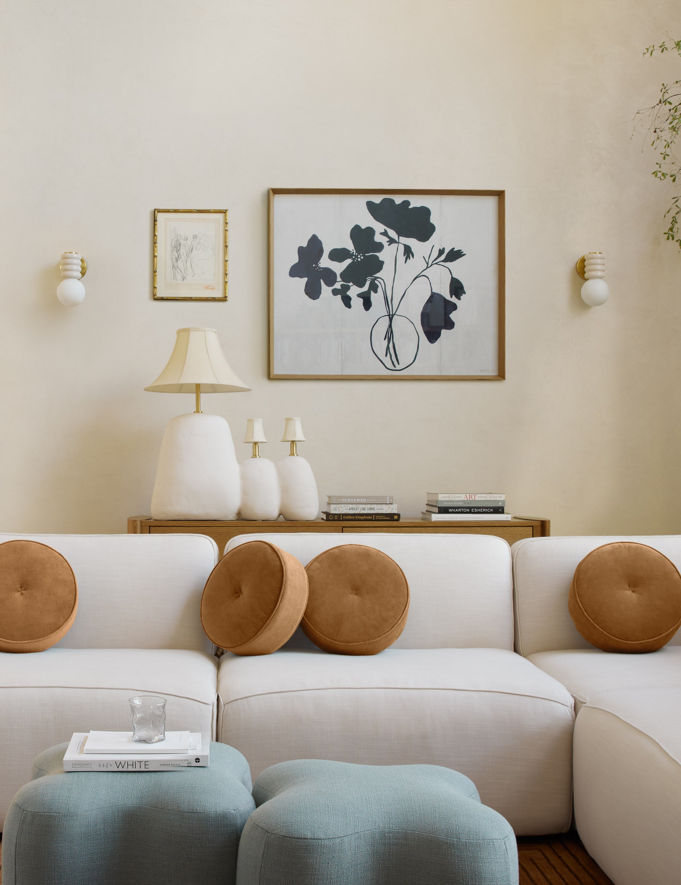 Eny Lee Parker x Mitzi Bibi Sconce Wall Light - Modern Boho Ceramic Fixture for Bedroom, Living Room & Entryway Lighting