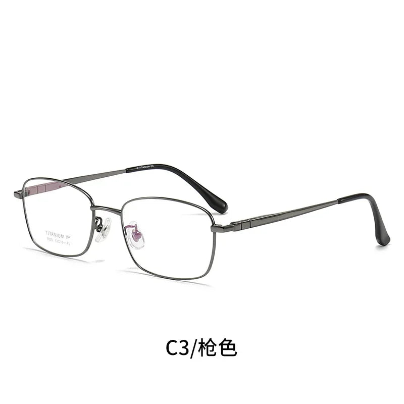 Aror Women's Full Rim Square Titanium Eyeglasses Frame 49029 - Lightweight & Durable for Work, Reading & Fashion