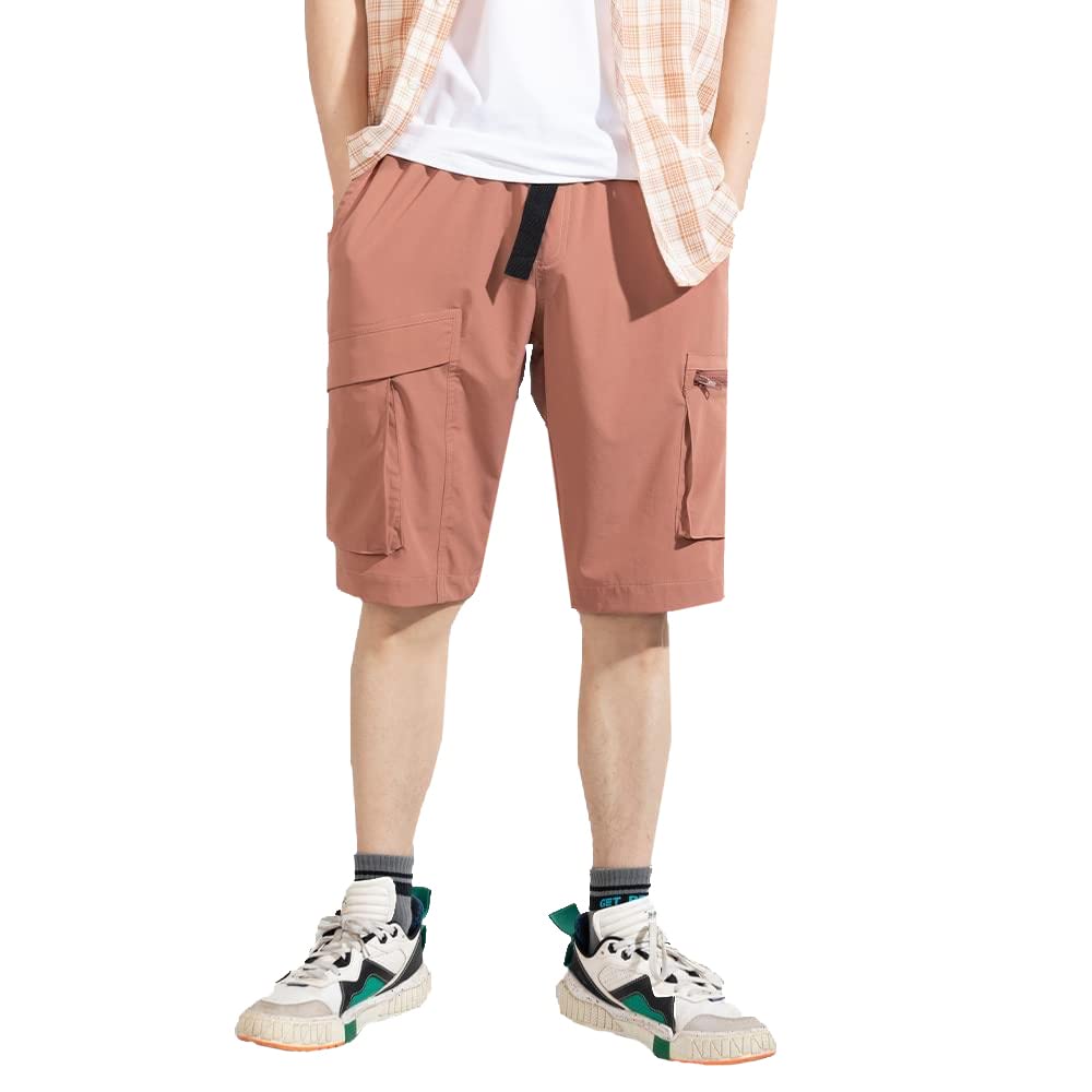 CAUKSUA Men's Quick Dry Cargo Shorts - Lightweight Outdoor Hiking Shorts with Multiple Pockets - Loose Fit Casual & Athletic Shorts for Summer, Travel, Camping and Workout
