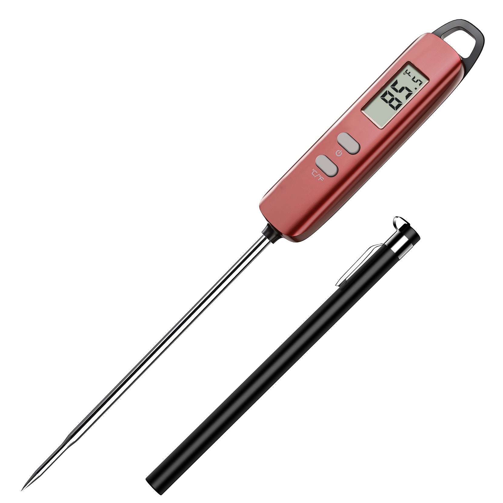 Digital Meat Thermometer - Instant Read Food Thermometer for Grilling, BBQ, Cooking & Baking - Accurate Kitchen Thermometer with Backlit LCD Display
