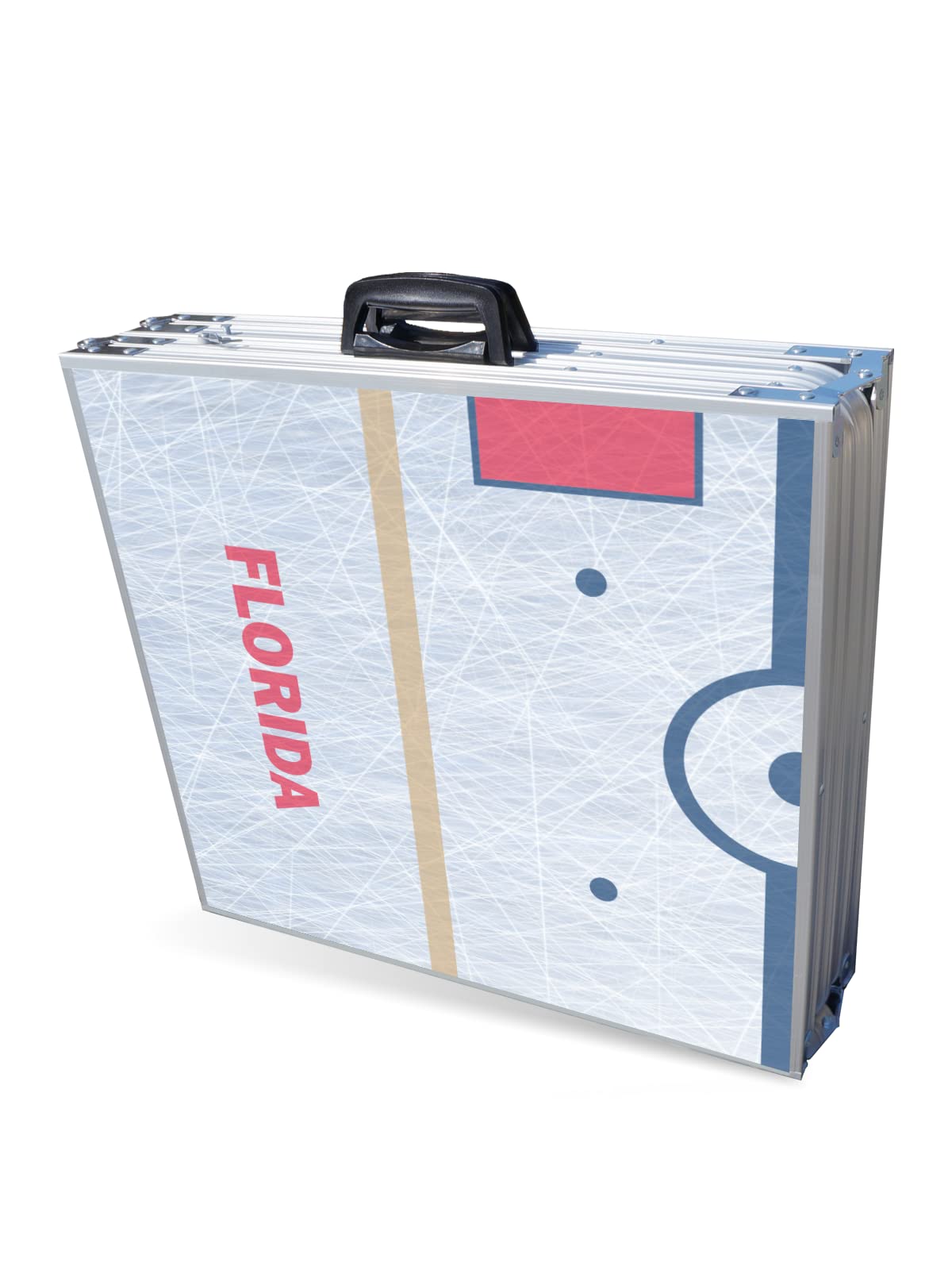 PARTYPONG 8-Foot Folding Portable Beer Pong Table with Optional Cup Holes & LED Lights - Florida Hockey Rink Design (Choose Your Model) - Perfect for College Parties, Tailgating & Outdoor Games