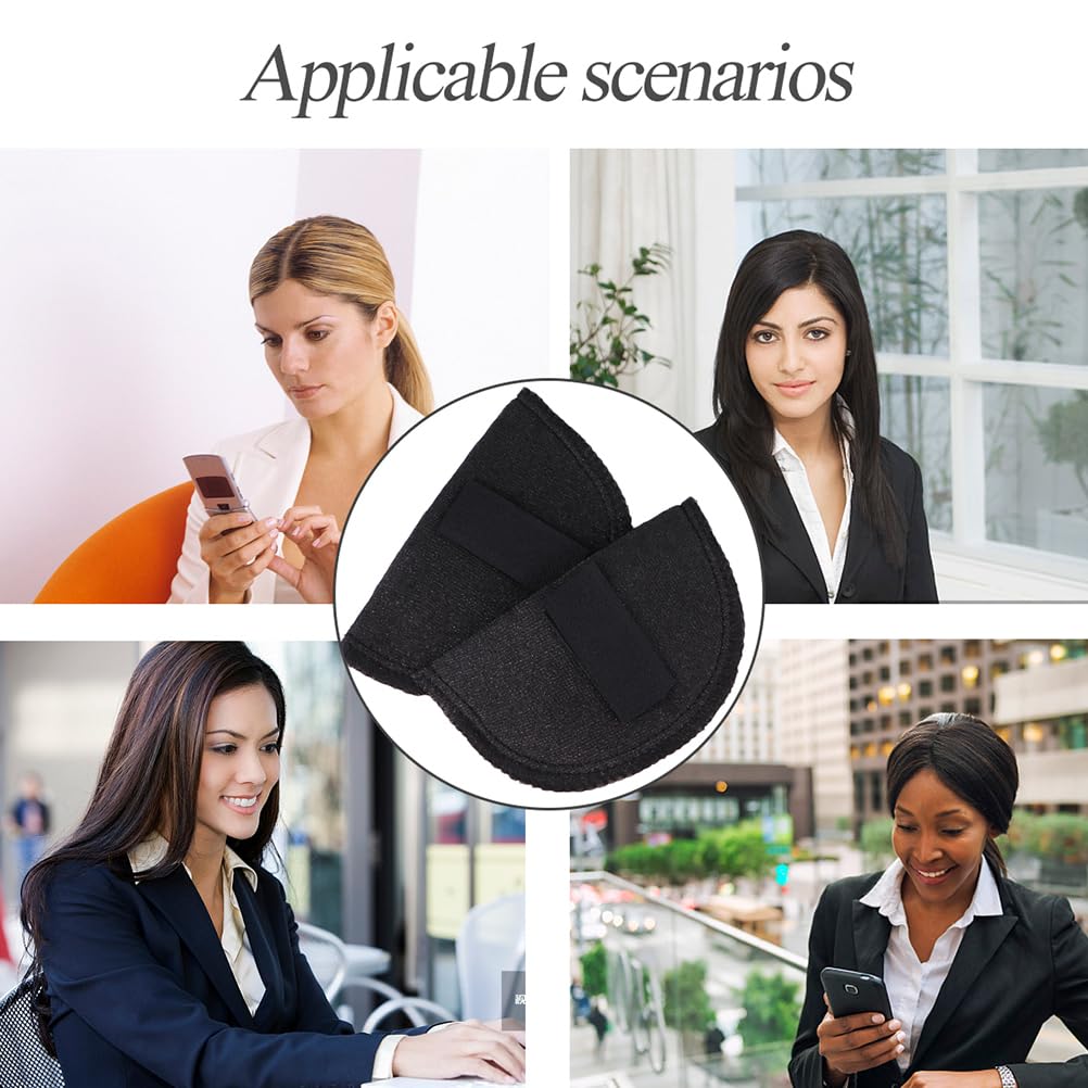 EXCEART 2 Pairs Shoulder Pads with Hook and Loop Tape - Sponge Foam Shoulder Pads for Men & Women - Suit Jacket Shoulder Pads for Knitwear, Dresses & Formal Attire - Perfect for Tailoring, Costumes & Professional Outfits