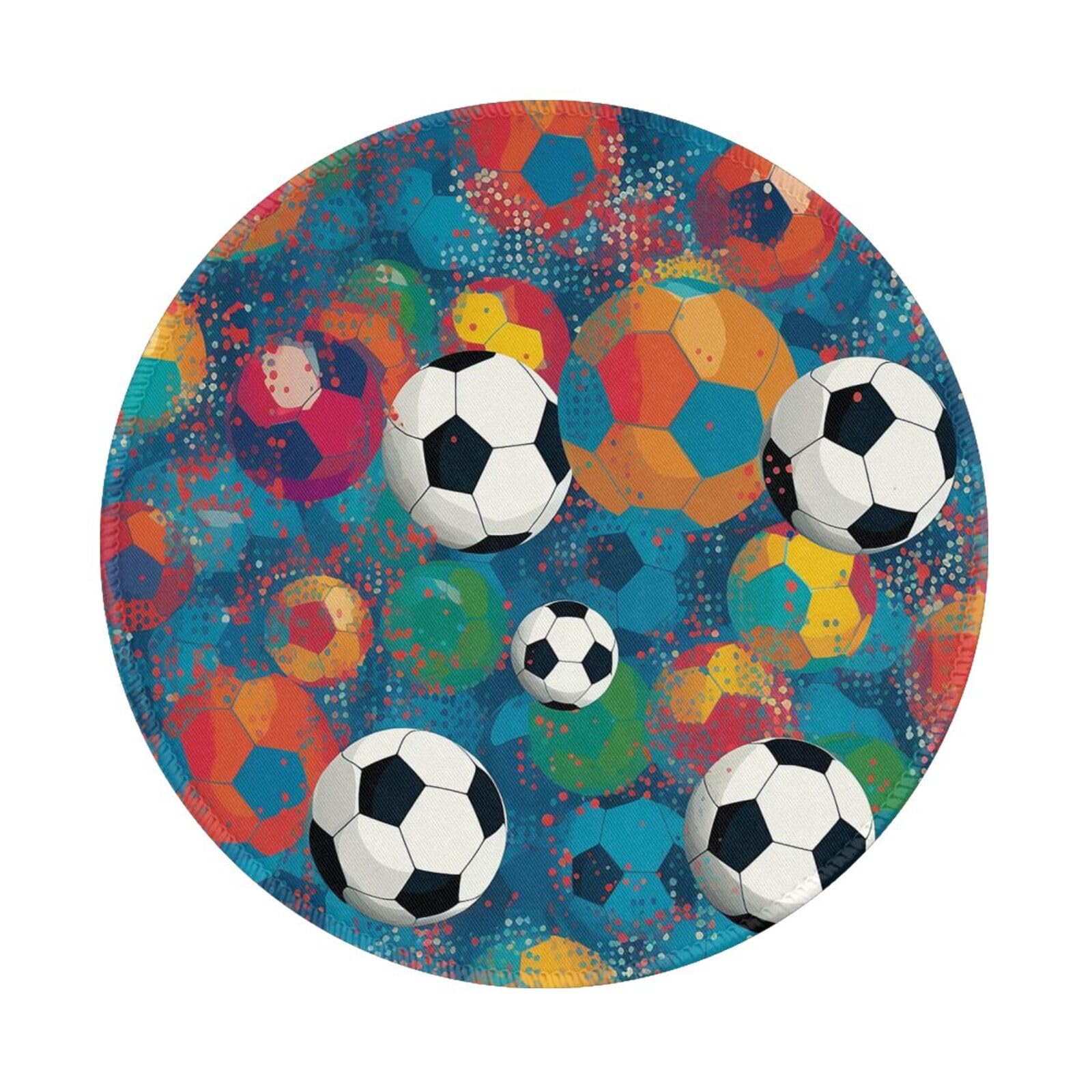 Vibrant Football Print Mouse Pad Set - 2 Pack Non-Slip Rubber Gaming Mouse Mat for Computer, Laptop, Desk | Perfect for Office Work, Gaming & Home Use