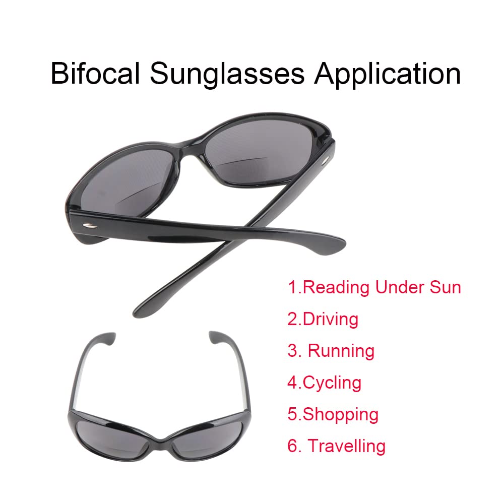 Bifocal Sunglasses for Women - 3 Pack UV Protection Reading Glasses with Built-In Readers for Outdoor Activities, Gardening, and Driving