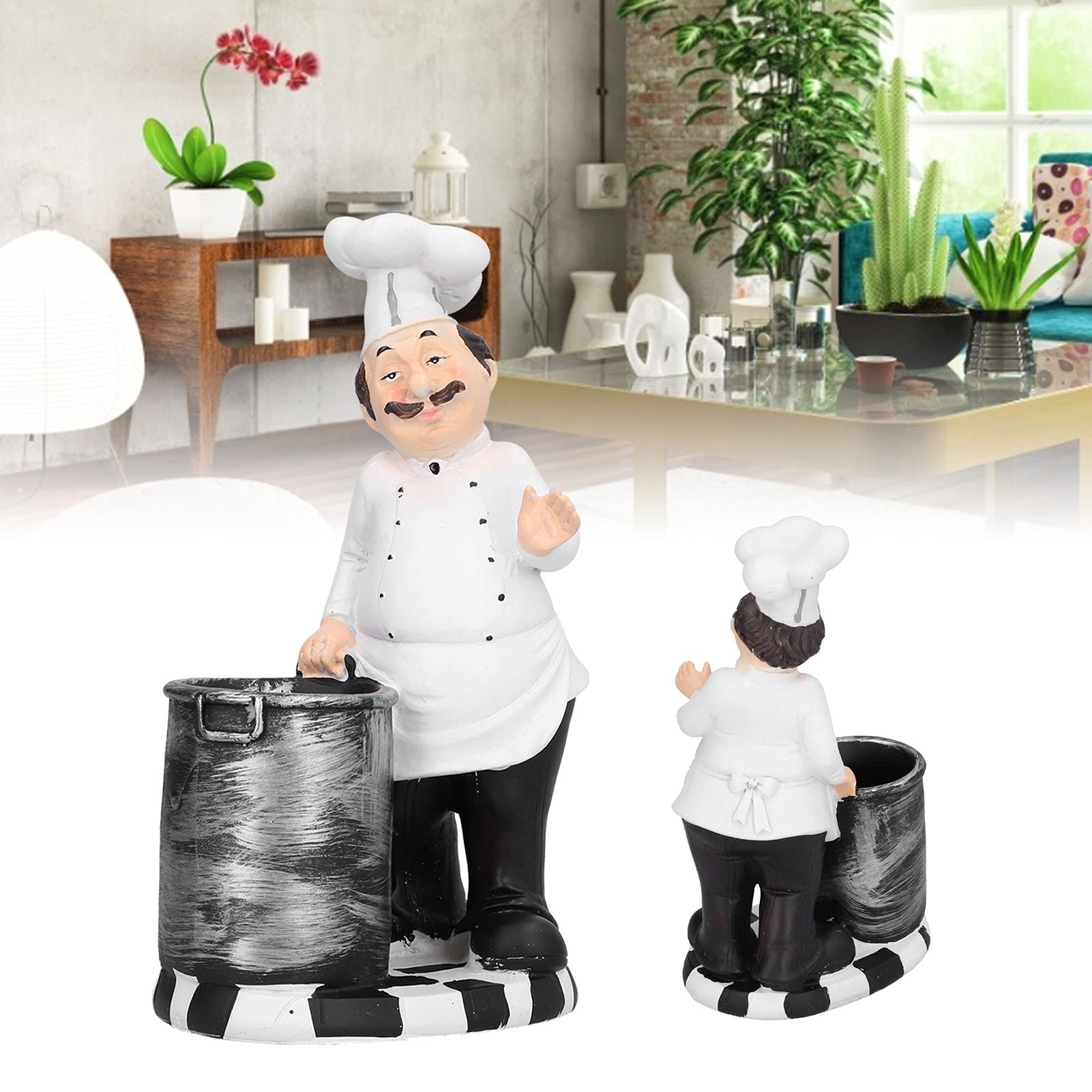 01 Chef Figurine Statue - Premium Cooking & Kitchen Decor for Restaurants, Dining Rooms & Home Kitchens | Perfect Gift for Chefs & Cooking Enthusiasts