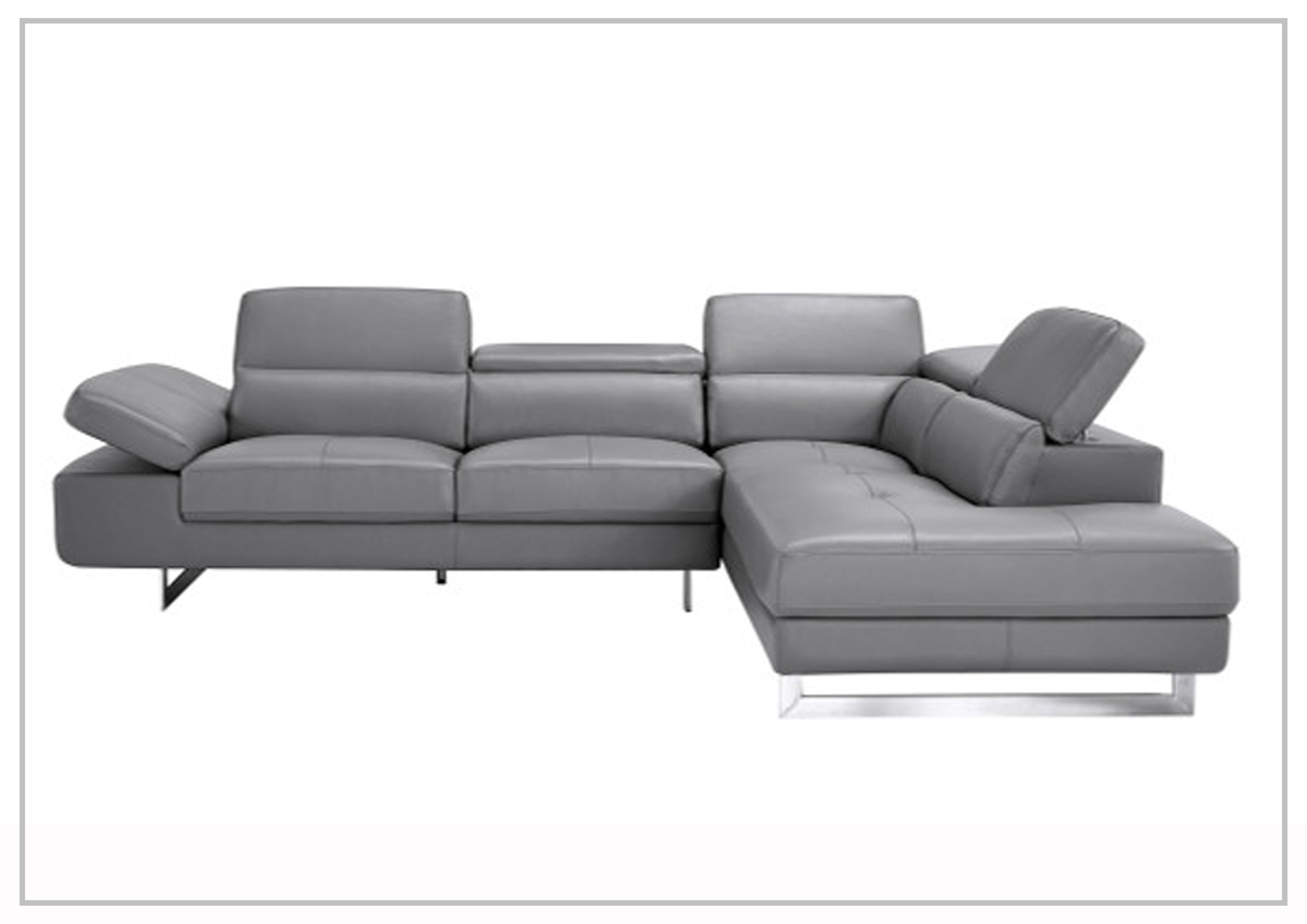 Gio Italia Cavour Mansion L-Shaped Italian Leather Sectional Sofa - Luxurious Modern Living Room Furniture for Home Theater & Family Gatherings