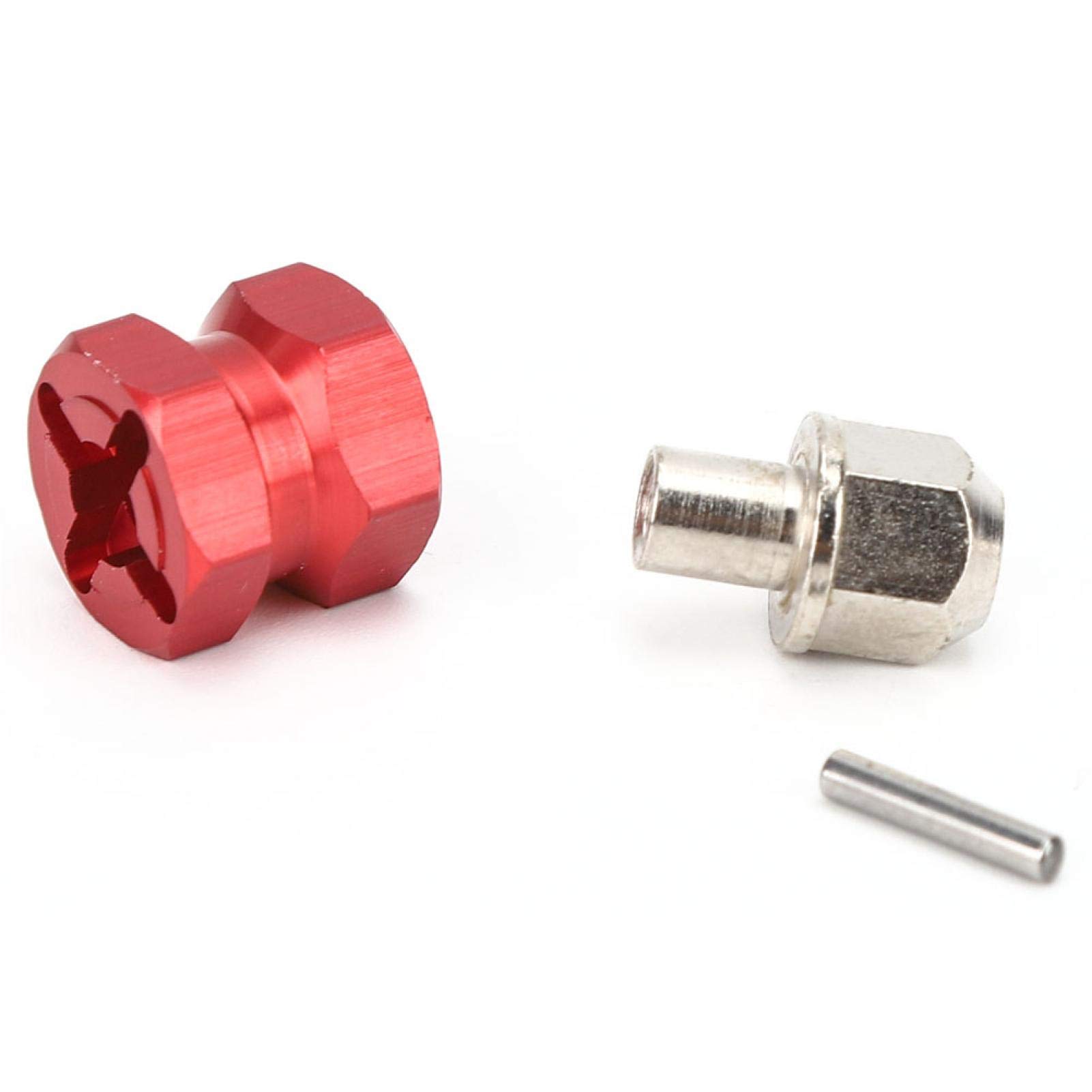 Wosune 12mm Hex Wheel Hub Adapter for RC Cars - Metal Hexagonal Bushing Adapter Compatible with Traxxas, HSP, Redcat - Perfect for Off-Road, Drifting & RC Car Upgrades