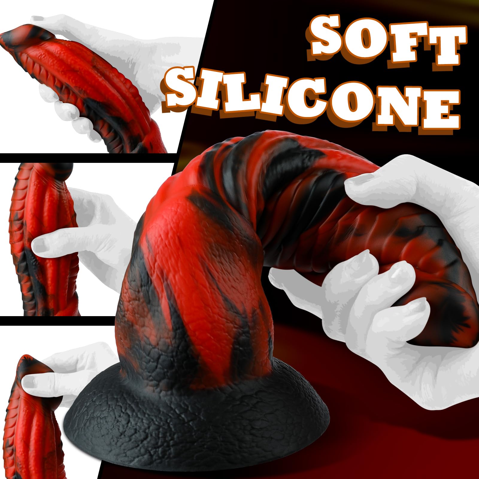 8.5 Inch Realistic Dragon Dildo for Women & Men - Fantasy Silicone Adult Toy with Strong Suction Cup, Anal Plug & Prostate Massager - Perfect for Solo Play, Couples Fantasy & BDSM Scenes