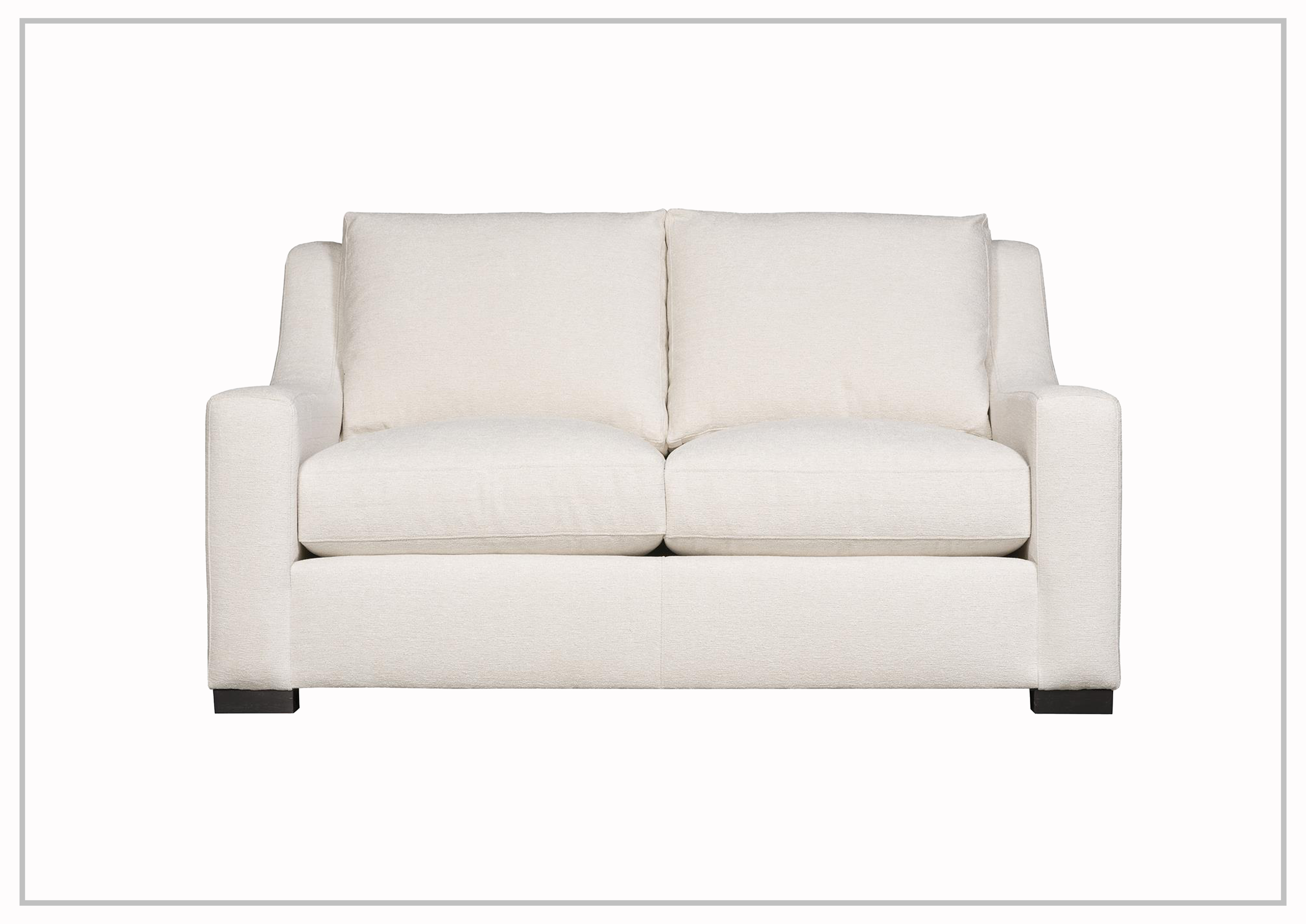 Bernhardt Germain Fabric Loveseat with Spring Down Cushions - Comfortable Small Sofa for Living Room, Bedroom & Apartment - Perfect for Relaxing, Reading & Entertaining Guests