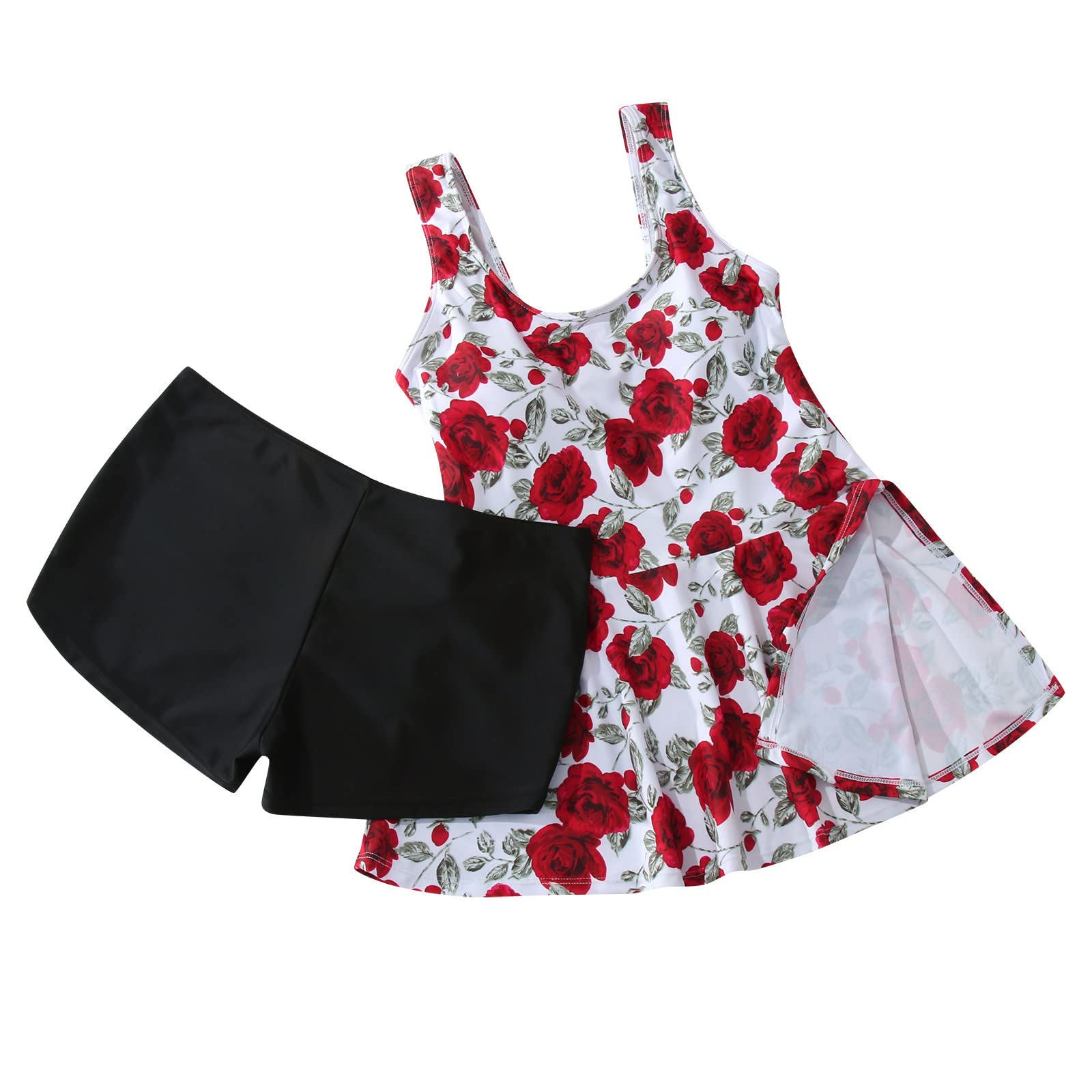 Plus Size Women's Two-Piece Bikini Set - Floral Print Padded Swimwear for Juniors, Beach & Pool Party Outfit