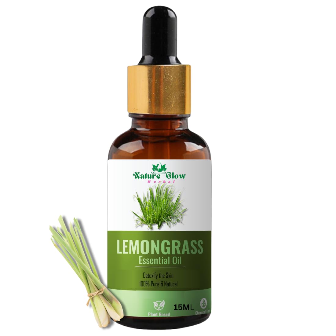 100% Pure Lemongrass Essential Oil - 15ml Undiluted Natural Aromatherapy Oil for Hair, Skin & Diffuser - Organic Herbal Essential Oil for Relaxation, Stress Relief & Home Fragrance