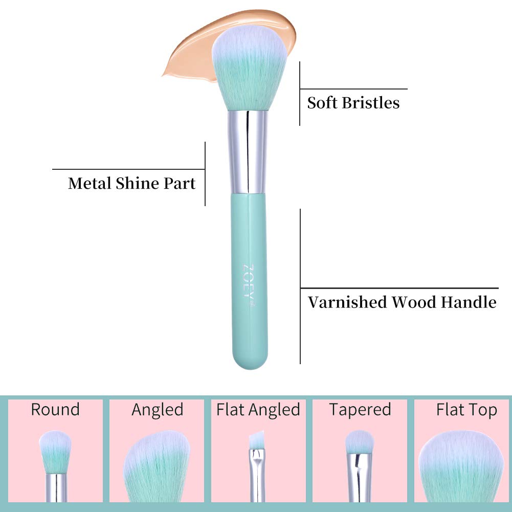 Premium Synthetic Makeup Brush Set - Eyeshadow, Foundation, Blending & Concealer Brushes for Flawless Application | Durable & Long-Lasting | Includes Travel Makeup Bag | Perfect for Daily Makeup, Professional Use & On-The-Go Touch-Ups