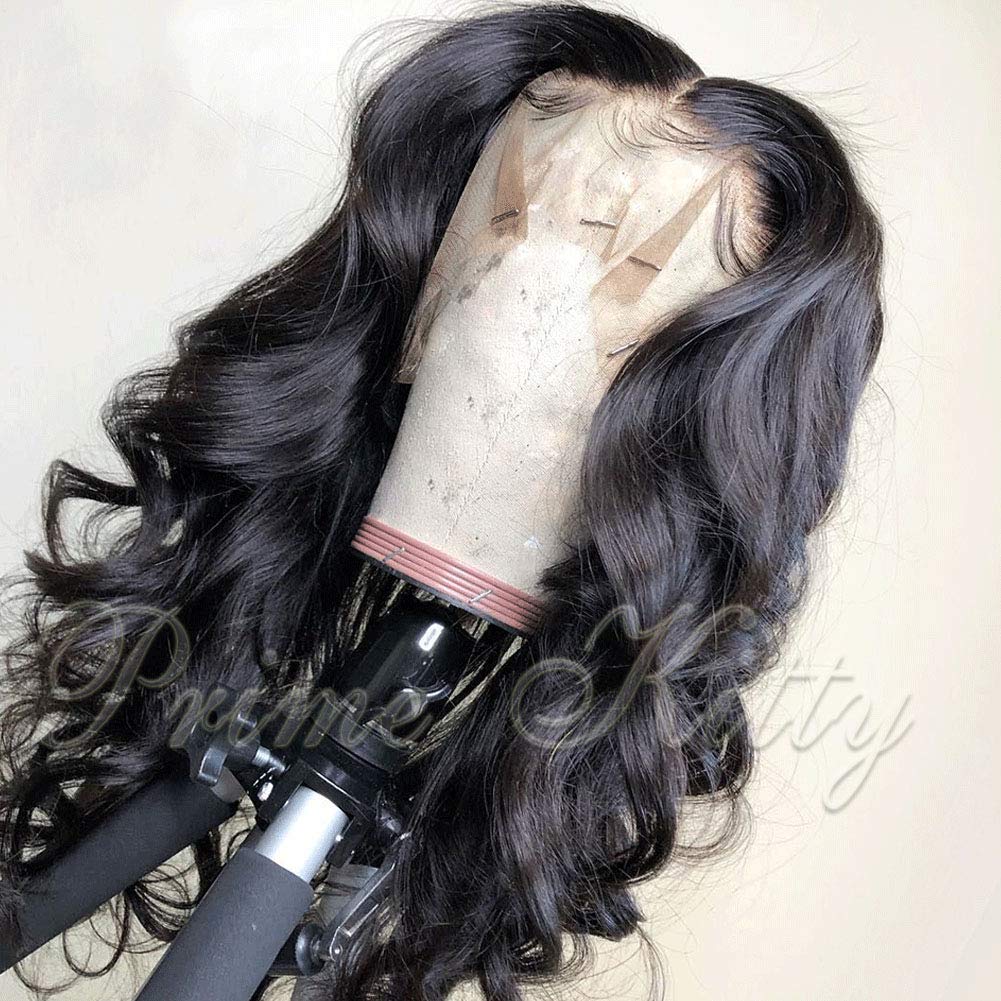 180% Density 9A Remy Brazilian Human Hair Body Wave Wig for Black Women - Small Cap with Baby Hair & Pre-Plucked 360 Lace Frontal | 12