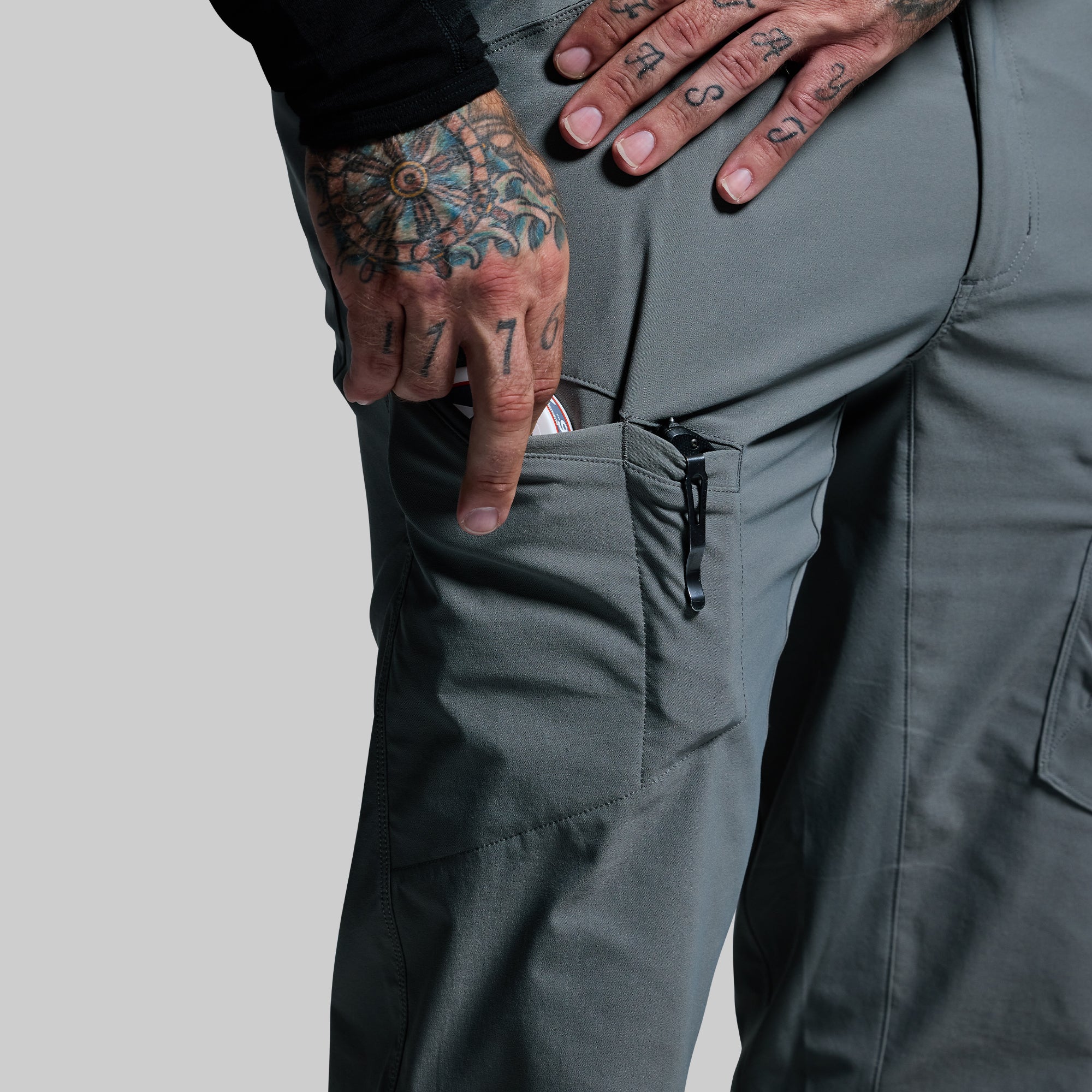 Men's Outdoor Hiking Pants - Lightweight Quick-Dry Water-Resistant Terrain Pant (Wolf Grey) for Camping, Trekking & Adventure Travel