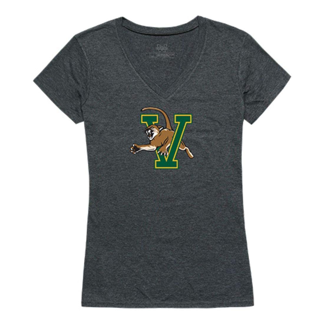 University of Vermont Catamounts NCAA Women's Heather Charcoal Cinder Tee T-Shirt - Perfect for Game Day, School Spirit & Casual Wear