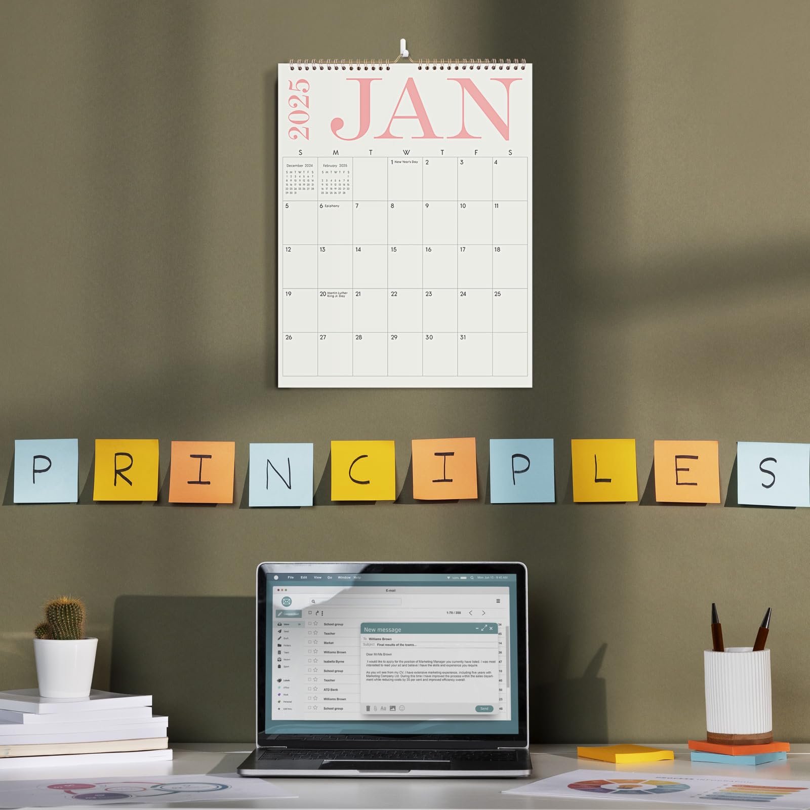 2025-2026 Wall Calendar | 26-Month Planner from November 2024 to December 2026 | 14