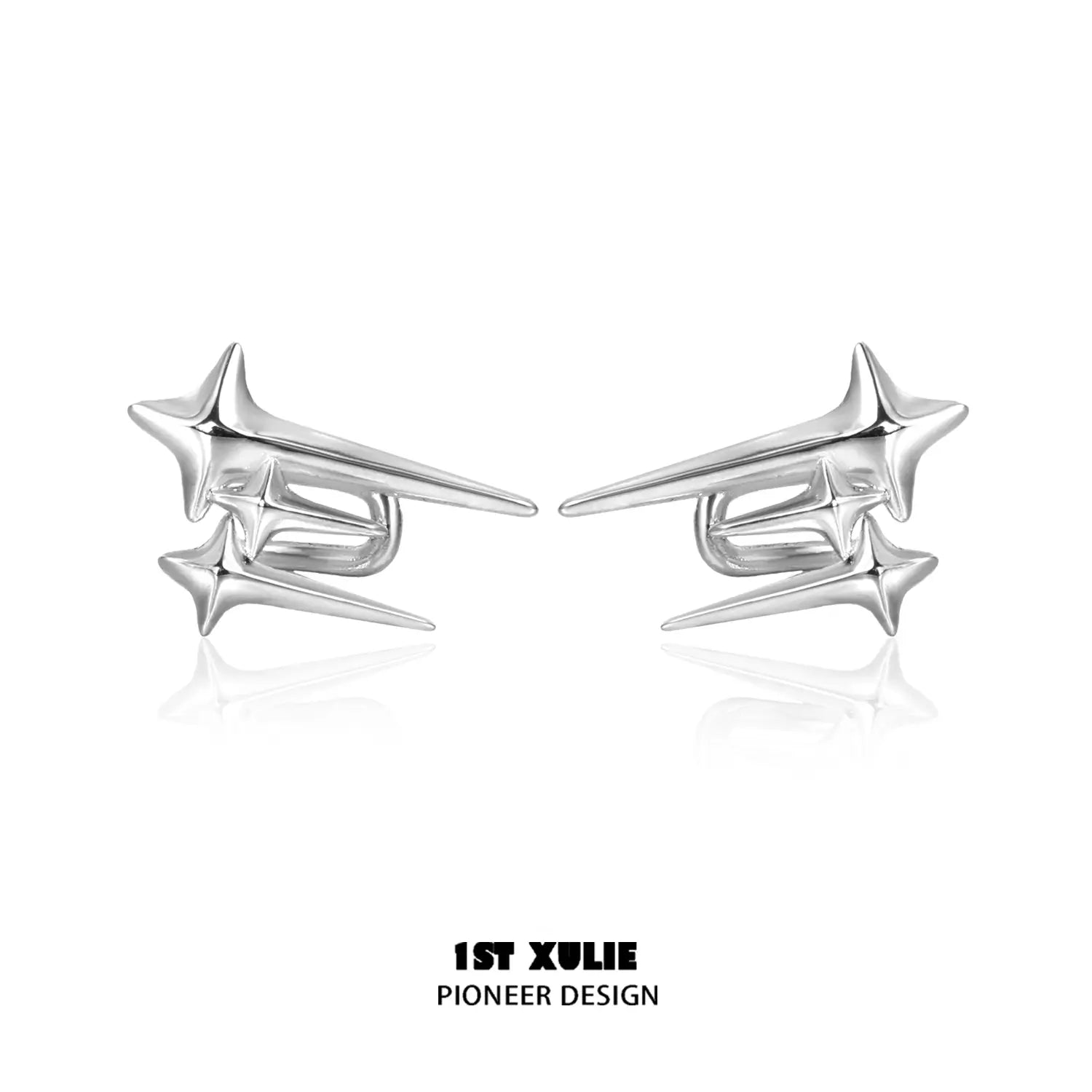 Silver Angel S925 Sterling Silver Star Stud Earrings for Women - Hypoallergenic Fashion Jewelry Gift for Birthday, Christmas & Everyday Wear