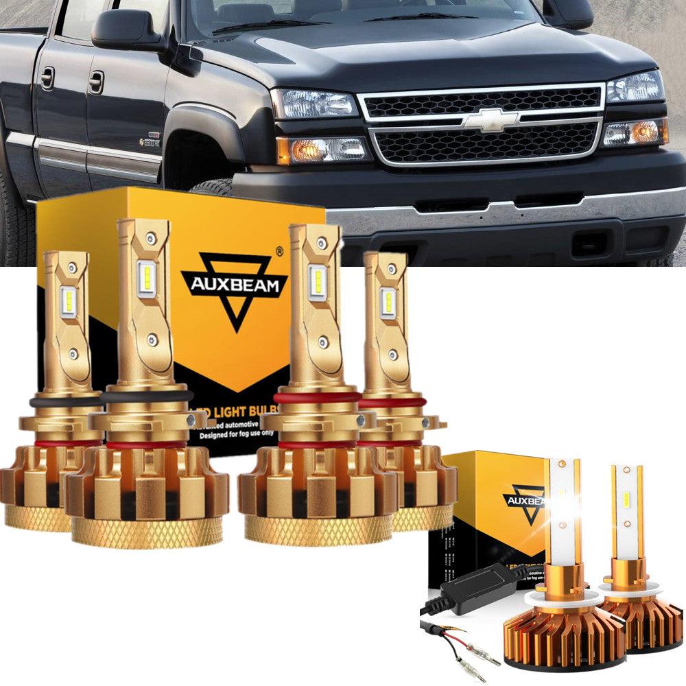 2001-2002 Chevrolet Silverado 2500 HD LED Headlight Bulbs - 14000LM High/Low Beam Canbus Ready Automotive Grade Lights for Improved Night Driving