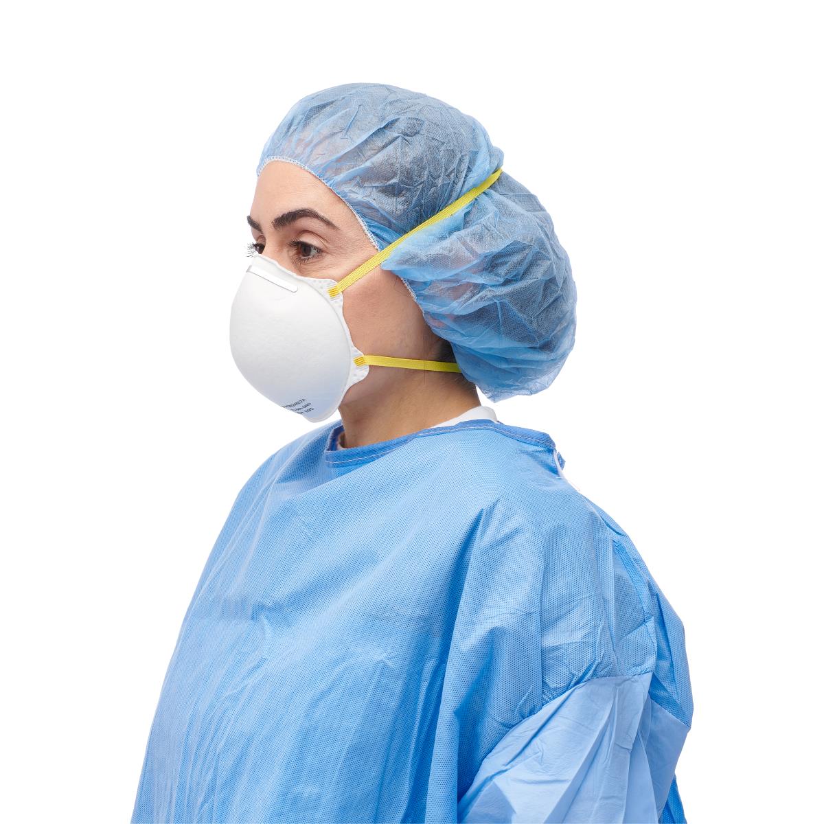 Medline N95 Cone Style Particulate Respirator Mask - NIOSH Certified for Dust, Pollen & Air Pollution Protection - Ideal for Construction, Healthcare & Daily Commuting