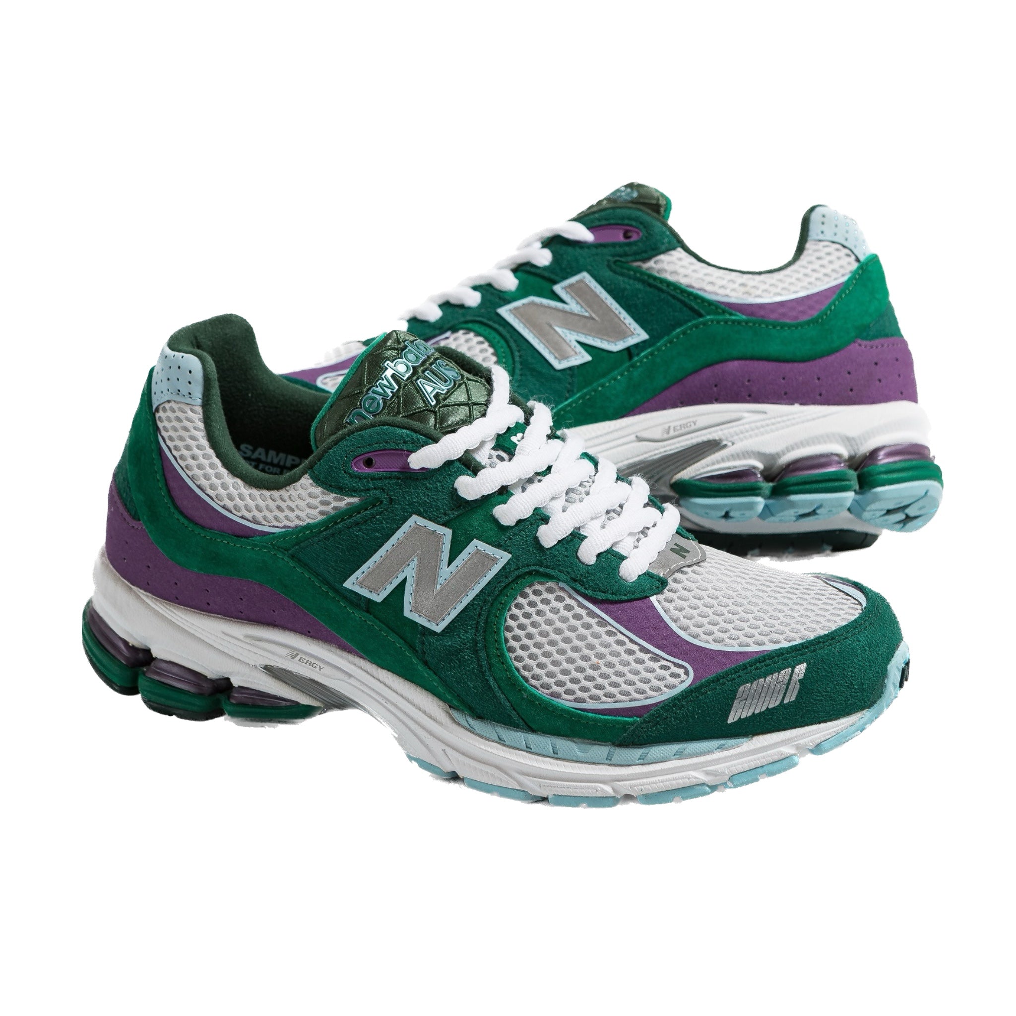 New Balance 2002R Up There Backyard Legends Sneakers - Green, Purple & Grey Colorway - Perfect for Running, Walking & Casual Streetwear Fashion