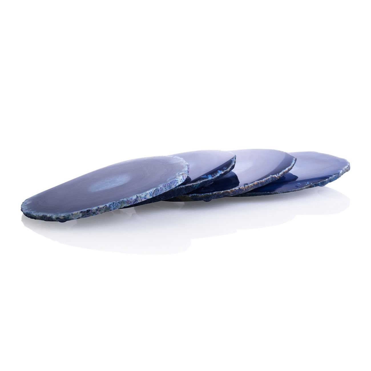 Premium Rablabs Pedra Coasters Set of 4 - Elegant Azure Stone Drink Coasters for Coffee Tables, Bars & Home Decor - Perfect for Protecting Surfaces from Spills & Stains
