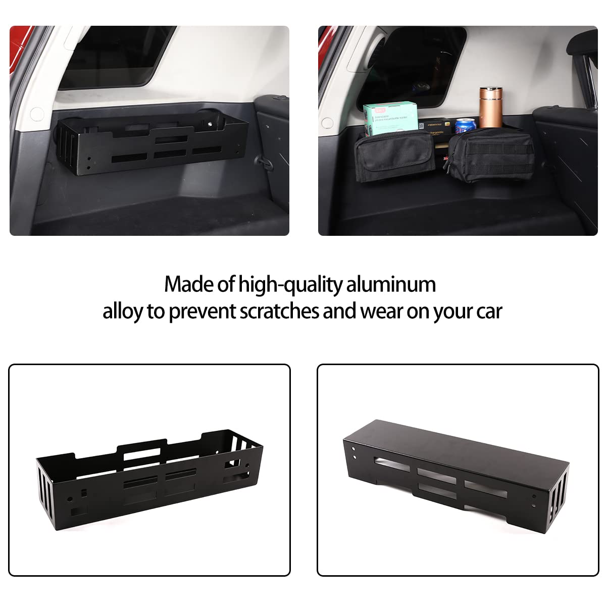 Toyota FJ Cruiser 2007-2021 Center Console Side Outlet Storage Bag & Trunk Organizer Box (Type A) - Perfect for Road Trips, Camping Gear, and Vehicle Organization
