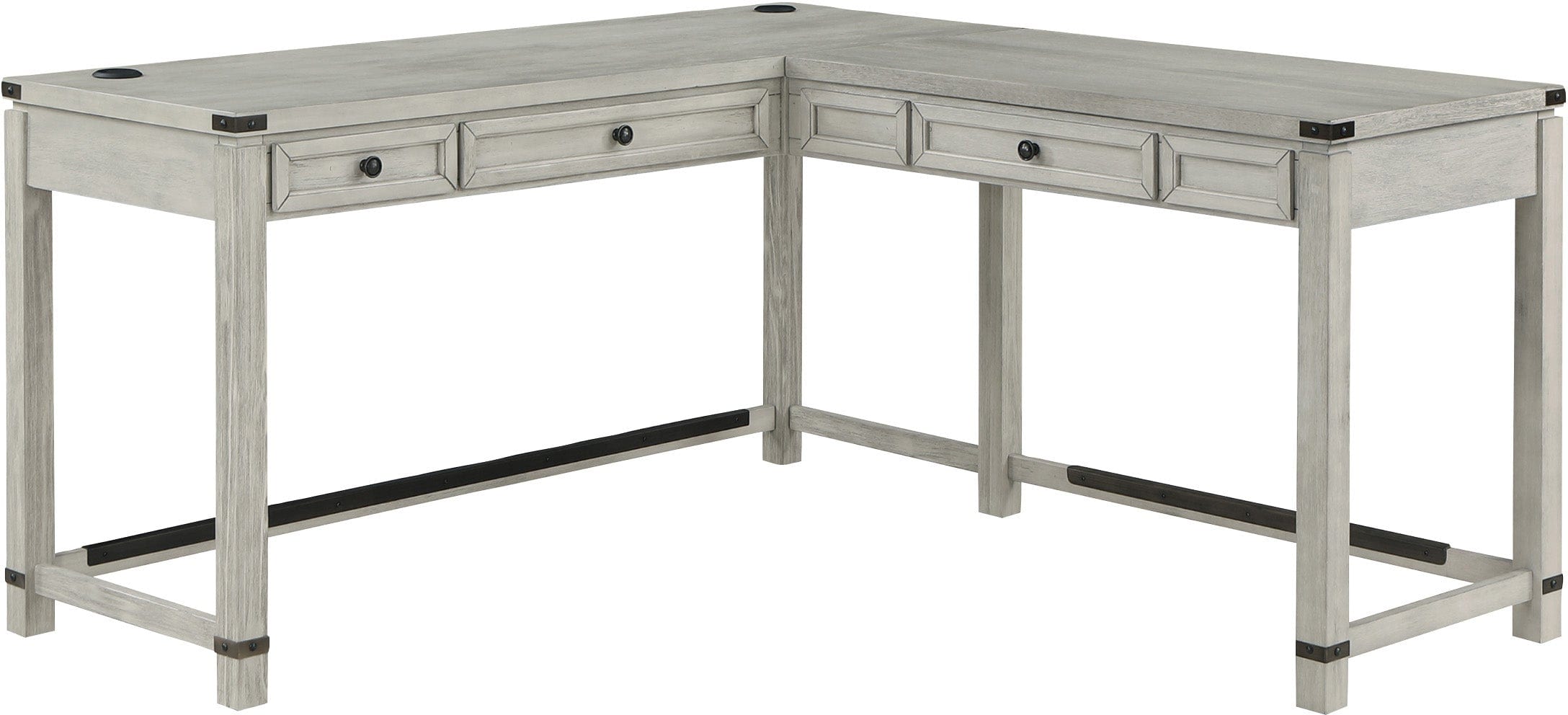 Office Star Baton Rouge L-Shaped Sit Stand Lift Desk [BTLL2937] - Adjustable Height Standing Desk for Home & Office, Ergonomic Workstation for Productivity & Comfort