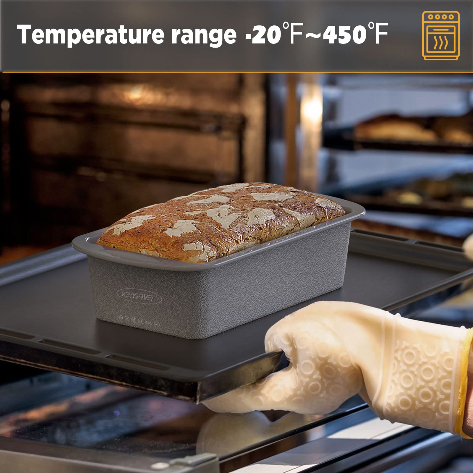 Non-Stick Silicone Loaf Pans Set of 2 - 9x5 Inch Bread Baking Molds for Banana Bread, Meatloaf & Homemade Loaves | Dishwasher Safe & BPA Free | Perfect for Oven, Toaster & Meal Prep