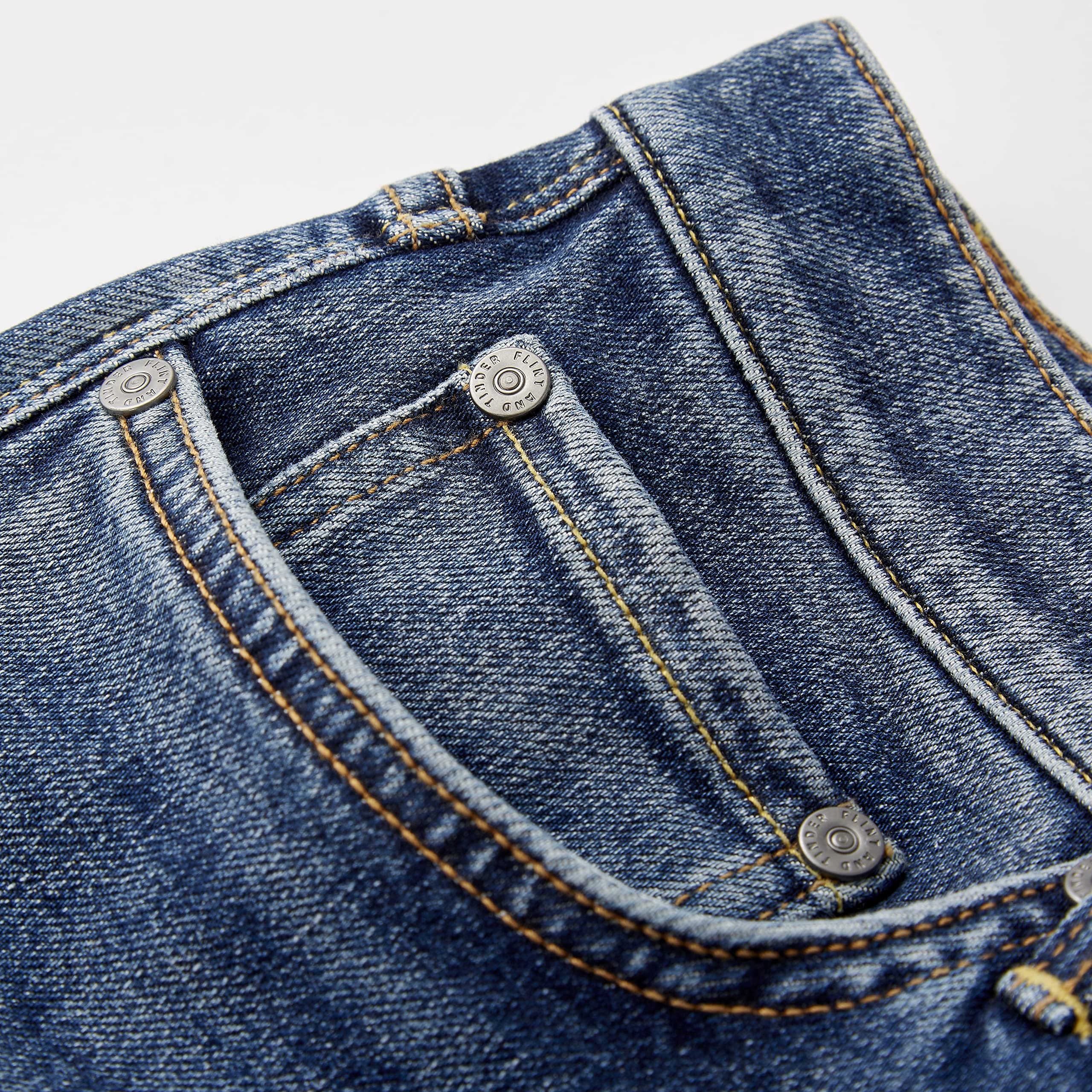 **Huckberry Flint and Tinder Men's Stretch Denim Jeans - Comfortable 5-Pocket Design for Everyday Wear | Perfect for Casual Outfits, Work & Travel**