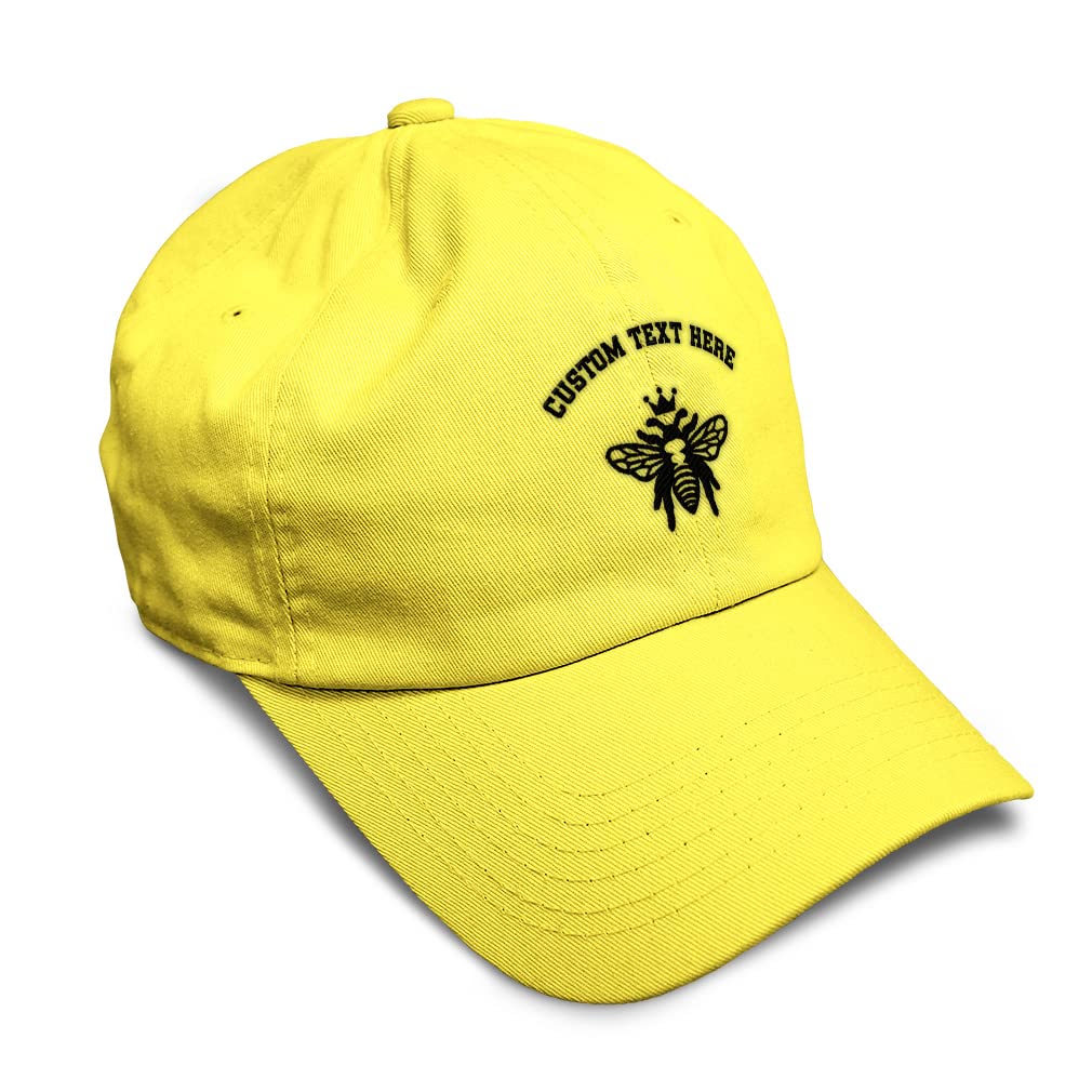 Speedy Pros Soft Baseball Cap - Black Flying Queen Bee Embroidery Cotton Dad Hat for Men & Women | Casual Outdoor Sports & Fashion Accessory