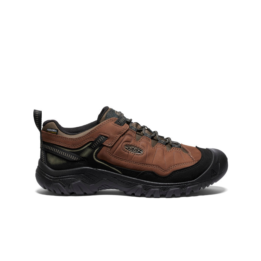 Men's Targhee IV Wide Waterproof Hiking Shoes - Bison/Black | Durable Outdoor Trekking Boots for Trail Running & Mountain Climbing