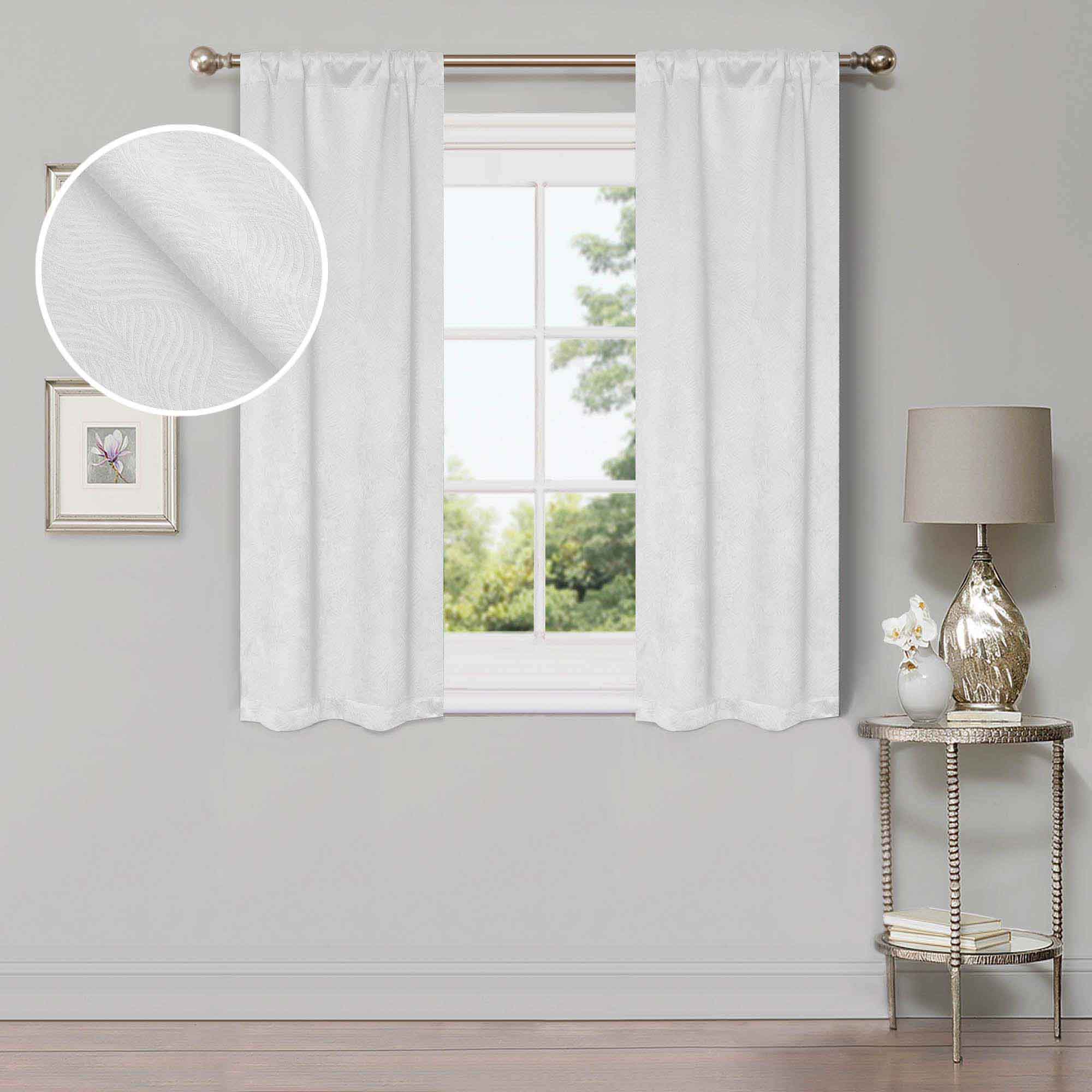 Waverly Modern Washable Blackout Curtains - Room Darkening Window Treatment Panel Set for Bedroom & Living Room - Noise Reducing Thermal Insulated Drapes for Better Sleep & Privacy
