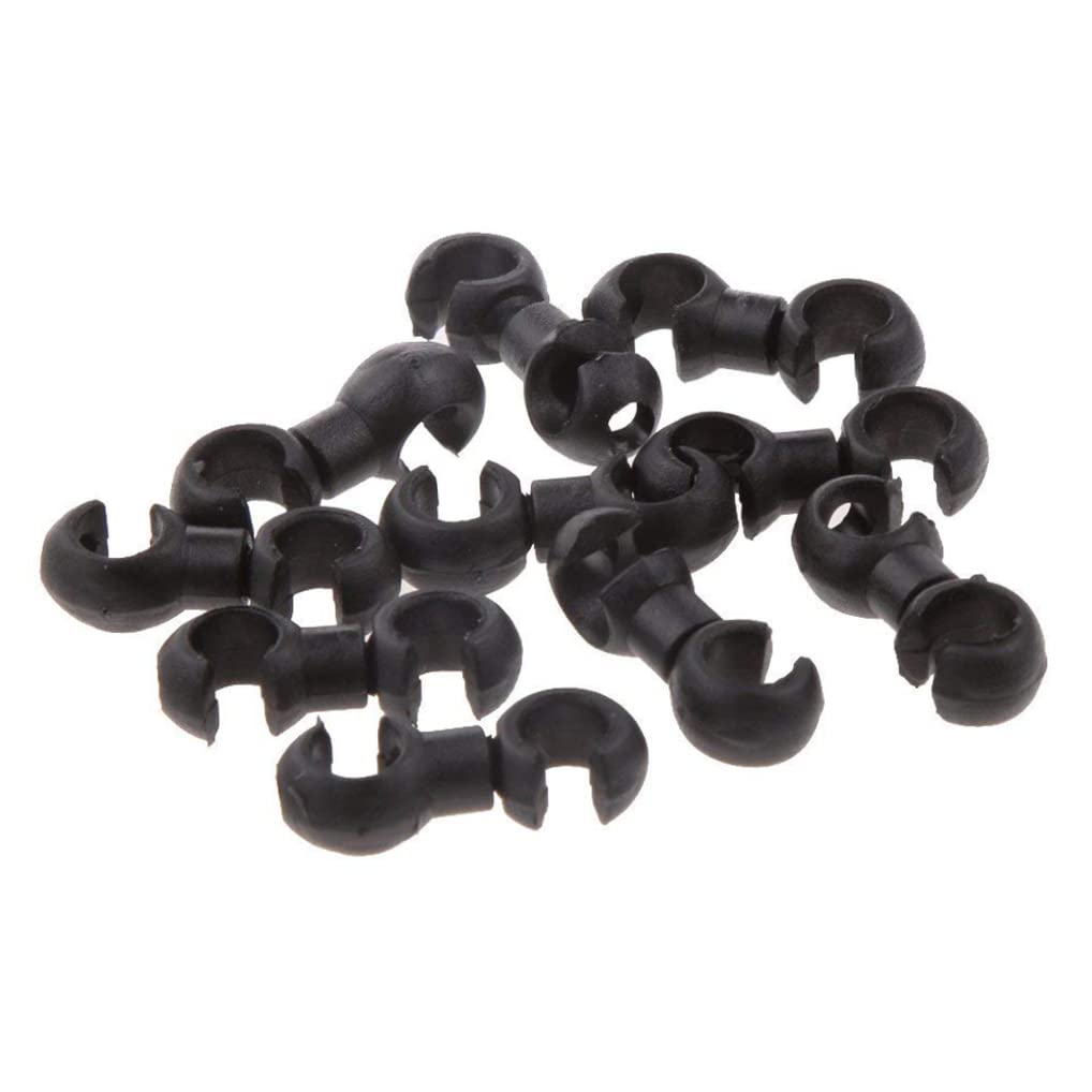 Eioflia 10Pcs Bicycle Cable Clips Set - Brake & Gear Cable Housing Fixing Holder Guide Clamp Kit with Rotary S Hook for Mountain Bike - Perfect for Cable Management and Organization During Rides