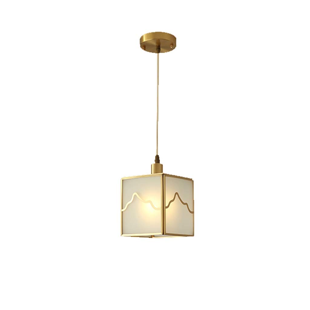 SHIJIE1701AA Elegant Chinese Style Single Head Chandelier - All Copper Ceiling Light Fixture for Living Room, Zen Decor & Home Lighting | Perfect for Dining Room, Bedroom & Meditation Space