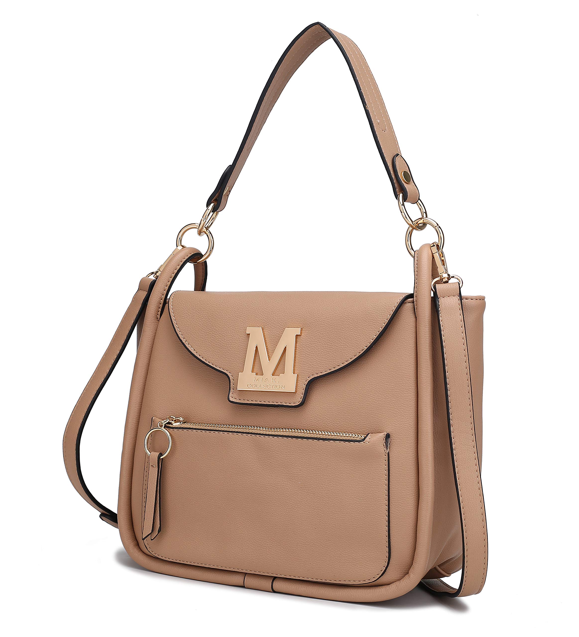 MKF Women's Crossbody Bag - PU Leather Shoulder Purse with Adjustable Strap, Fashionable Side Messenger Handbag for Daily Use, Work, Travel & Shopping