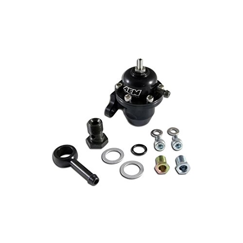 AEM 25-304bk Adjustable Fuel Pressure Regulator - Compatible with 96-97 Acura CL, 94-97 Honda Accord, 96-00 Honda Civic EX - Performance Upgrade for Better Engine Tuning & Fuel Efficiency - Perfect for Racing, Tuning & Performance Enhancement