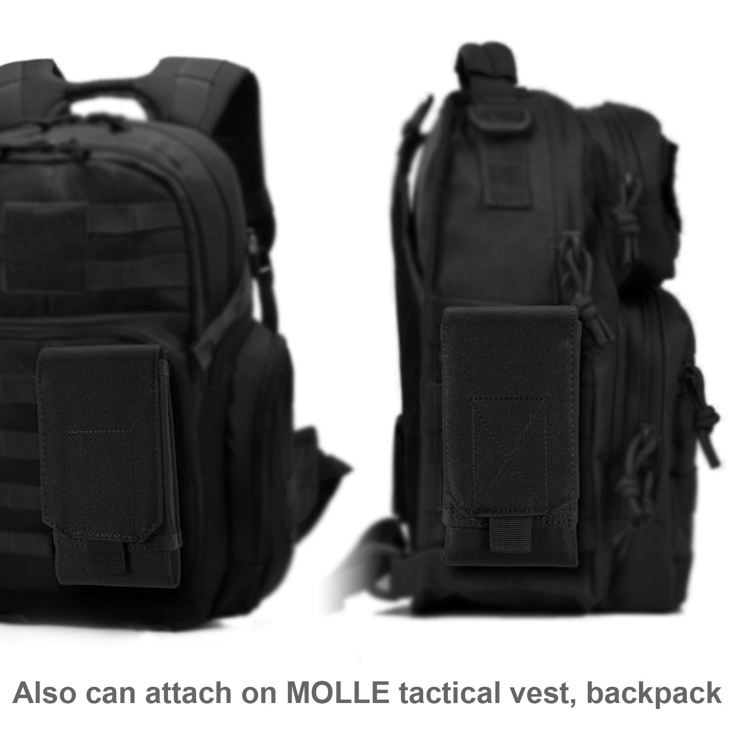 Urvoix Black Army Camo Molle Pouch - Tactical Phone Holster Case for iPhone 16 Pro Max/15 Pro Max/14/13/12 Pro Max & 16/15/14 Plus - Perfect for Outdoor Adventures, Hiking, and Military Use