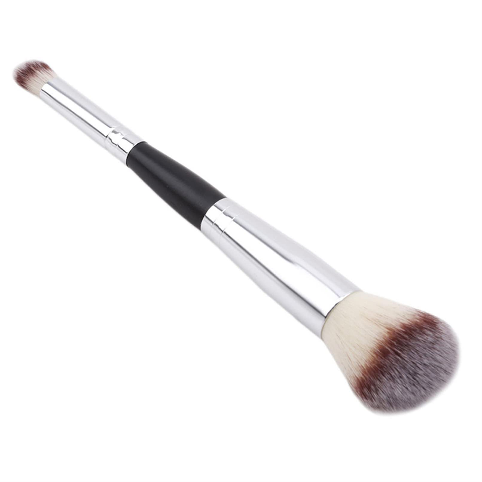 Sevenfly Double Ended Foundation & Contour Makeup Brush - Professional Blending Brush for Liquid, Powder, Concealer & Cream Cosmetics - Perfect for Everyday Makeup & Professional Makeup Artist Kit