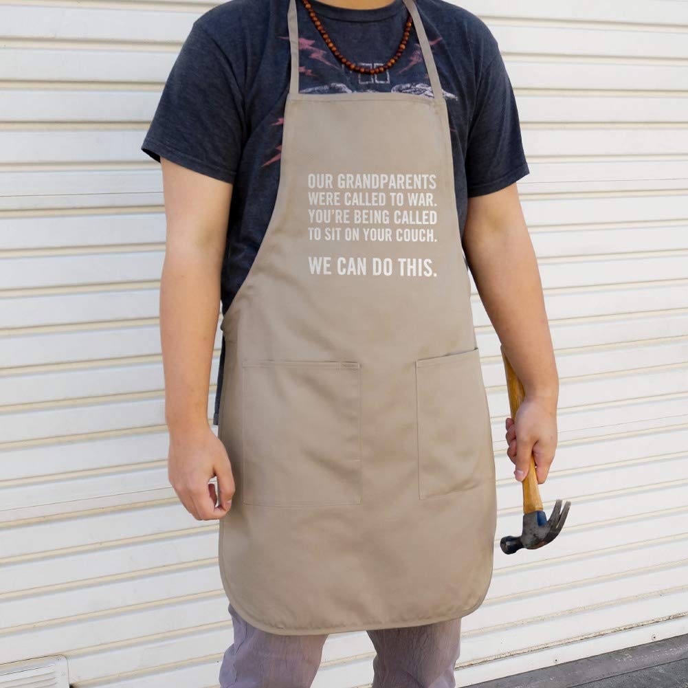 Funny 'You're Being Called to Sit on Your Couch' Kitchen Apron with Pockets - Perfect for Cooking, Baking & Hosting Parties