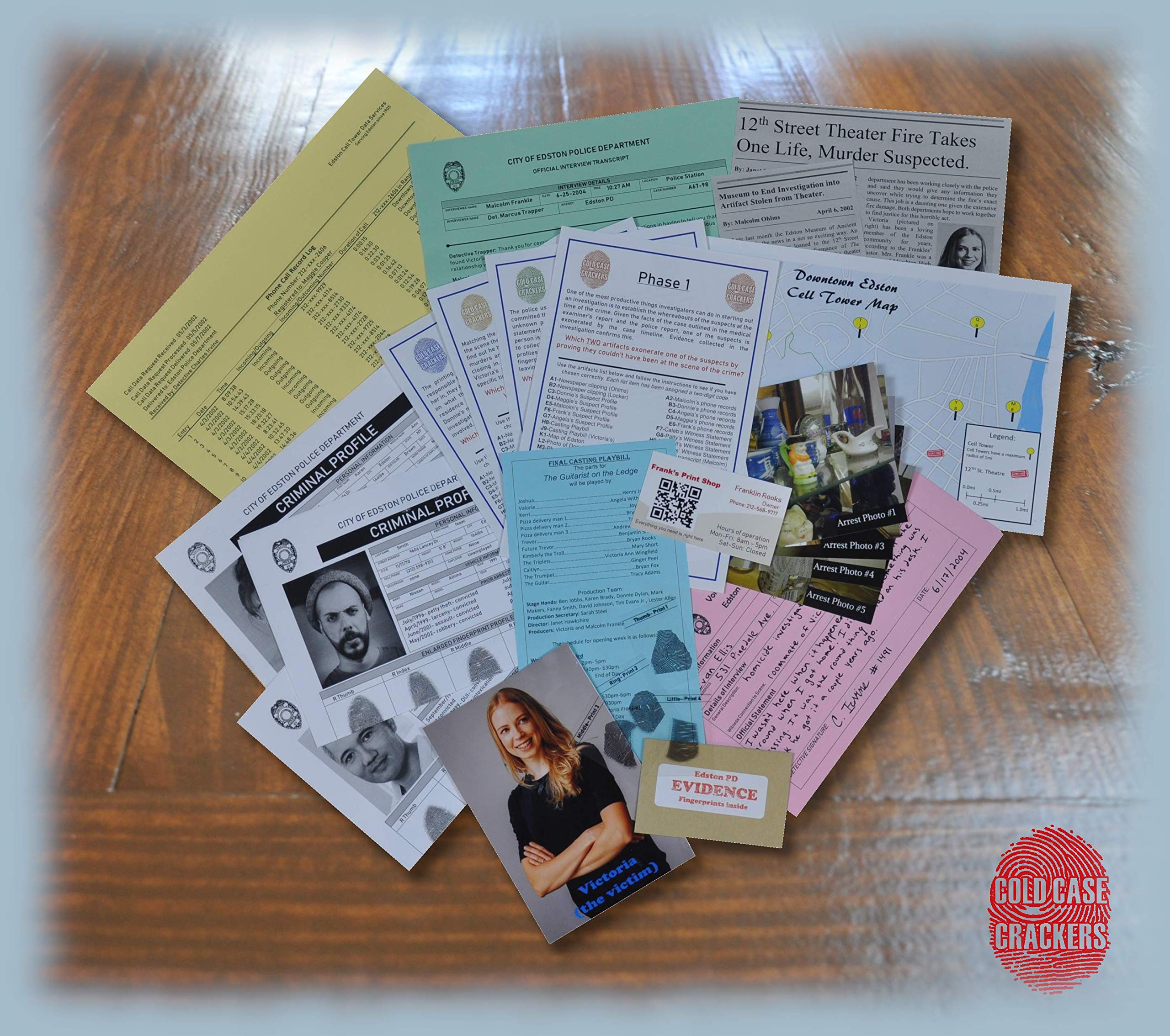 Cold Case Crackers: 12th Street Theater Murder Mystery Game - Solve the Crime Puzzle | Perfect for Game Nights, Team Building & Detective-Themed Parties