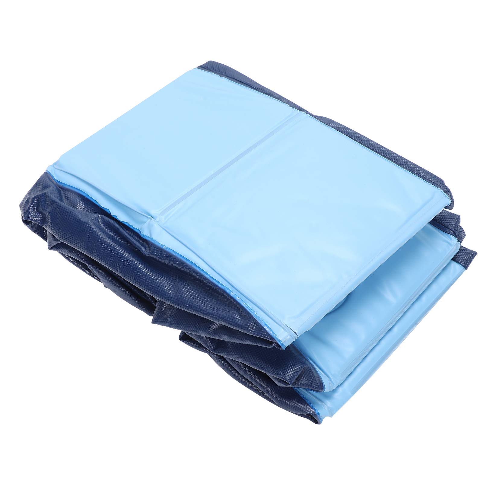 EVTSCAN Foldable Pet Swimming Pool - Portable PVC Dog & Cat Bath Tub, Non-Slip Collapsible Pet Bath Pool for Indoor & Outdoor Use, Leakproof Design (Large, Blue) - Perfect for Backyard, Beach, Travel & Home Bathing