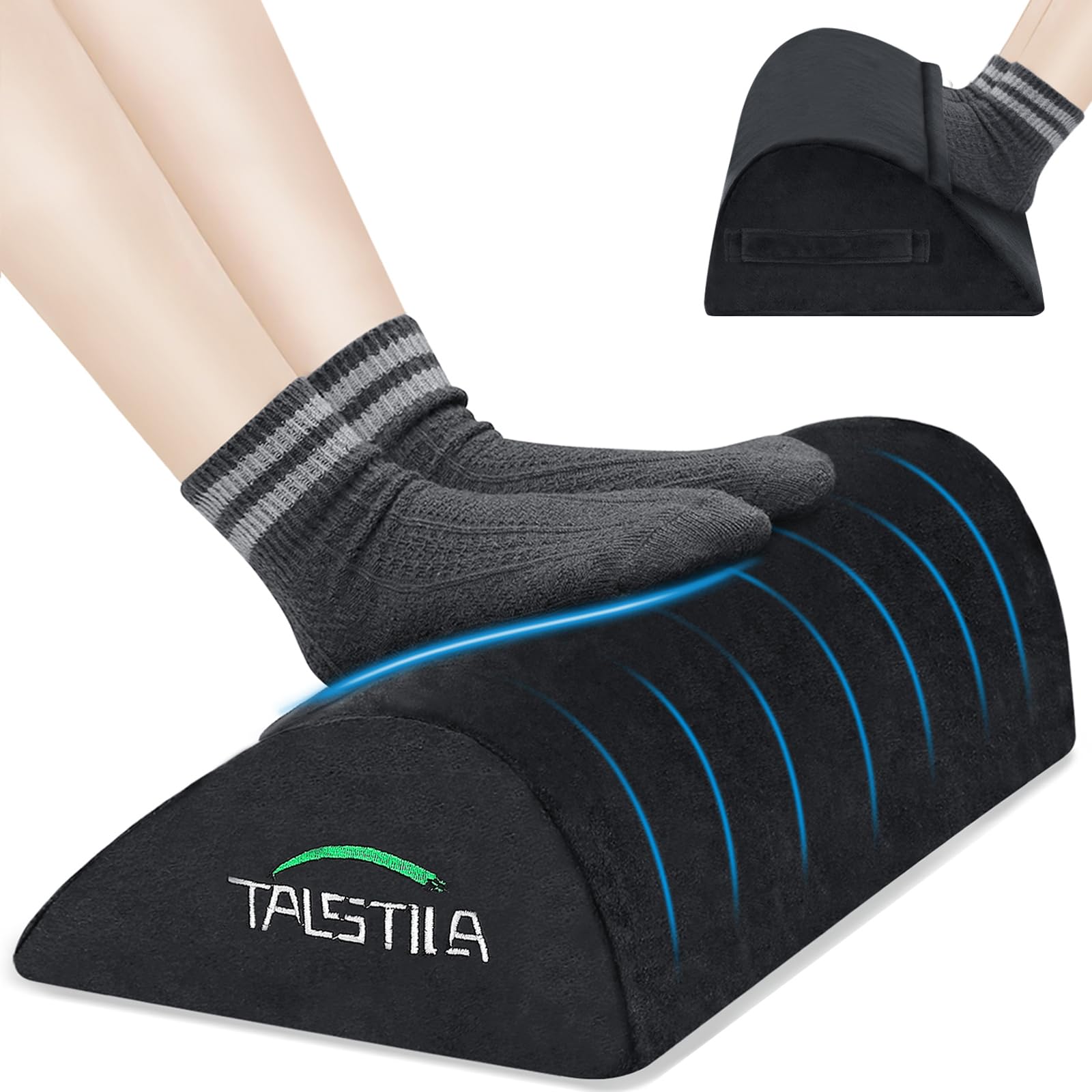 Ergonomic Foot Rest for Under Desk - Plush Warm Feet Pocket, Office Foot Stool for Back & Leg Pain Relief - Perfect for Home Office, Gaming & Work Desks